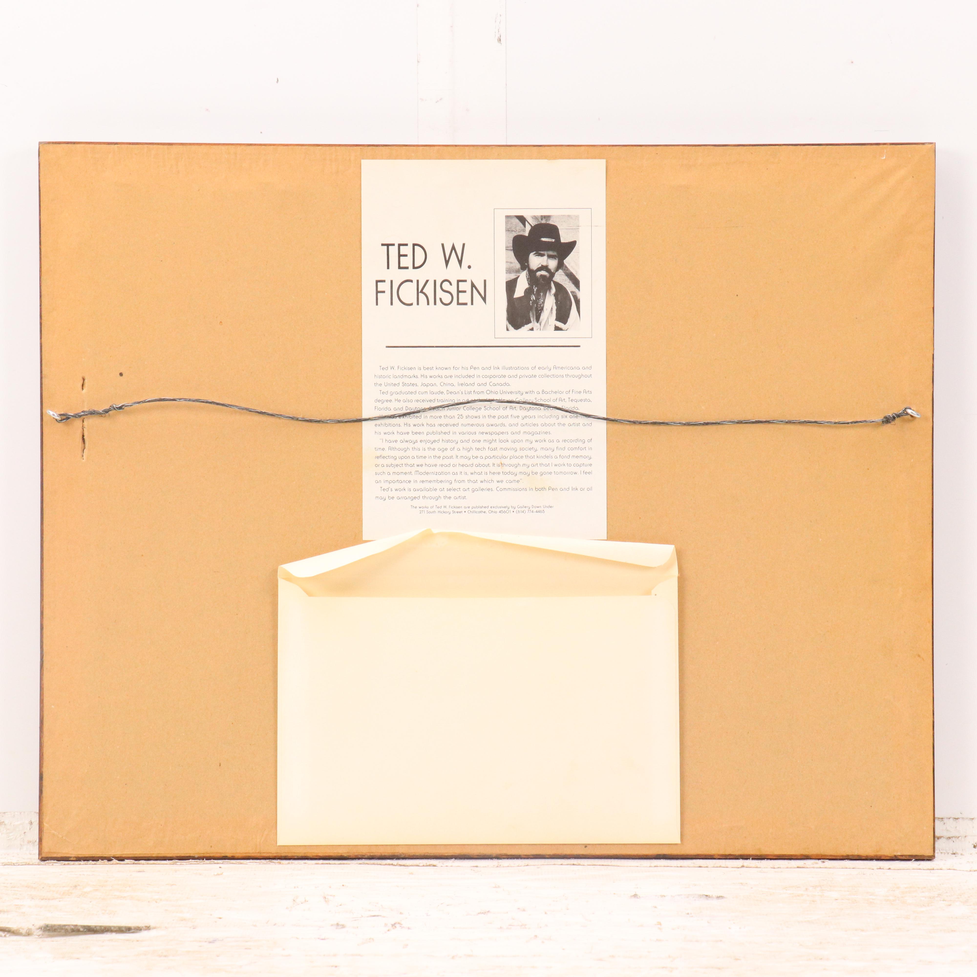 Ted W. Fickisen Lithograph "Union Terminal," 1992