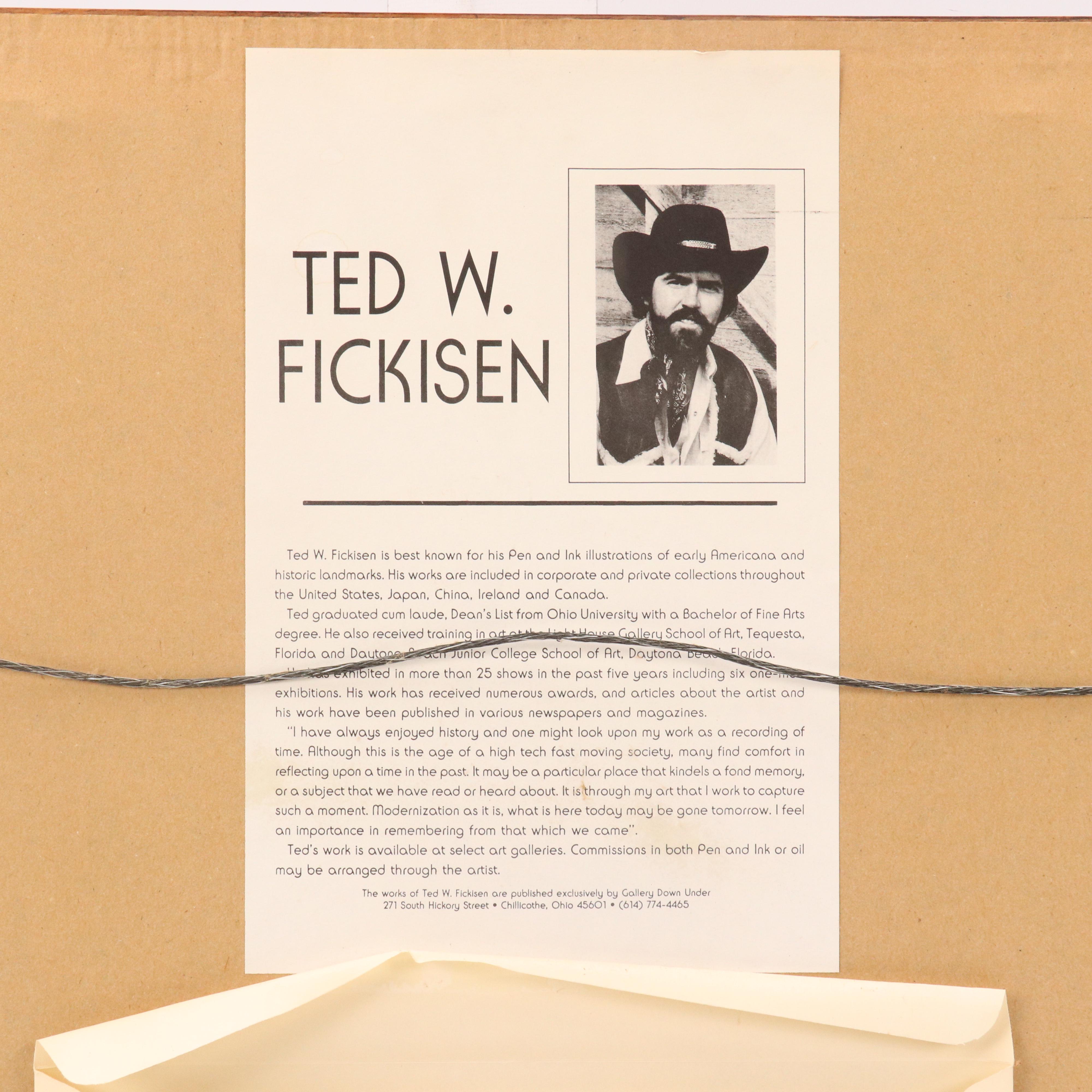 Ted W. Fickisen Lithograph "Union Terminal," 1992