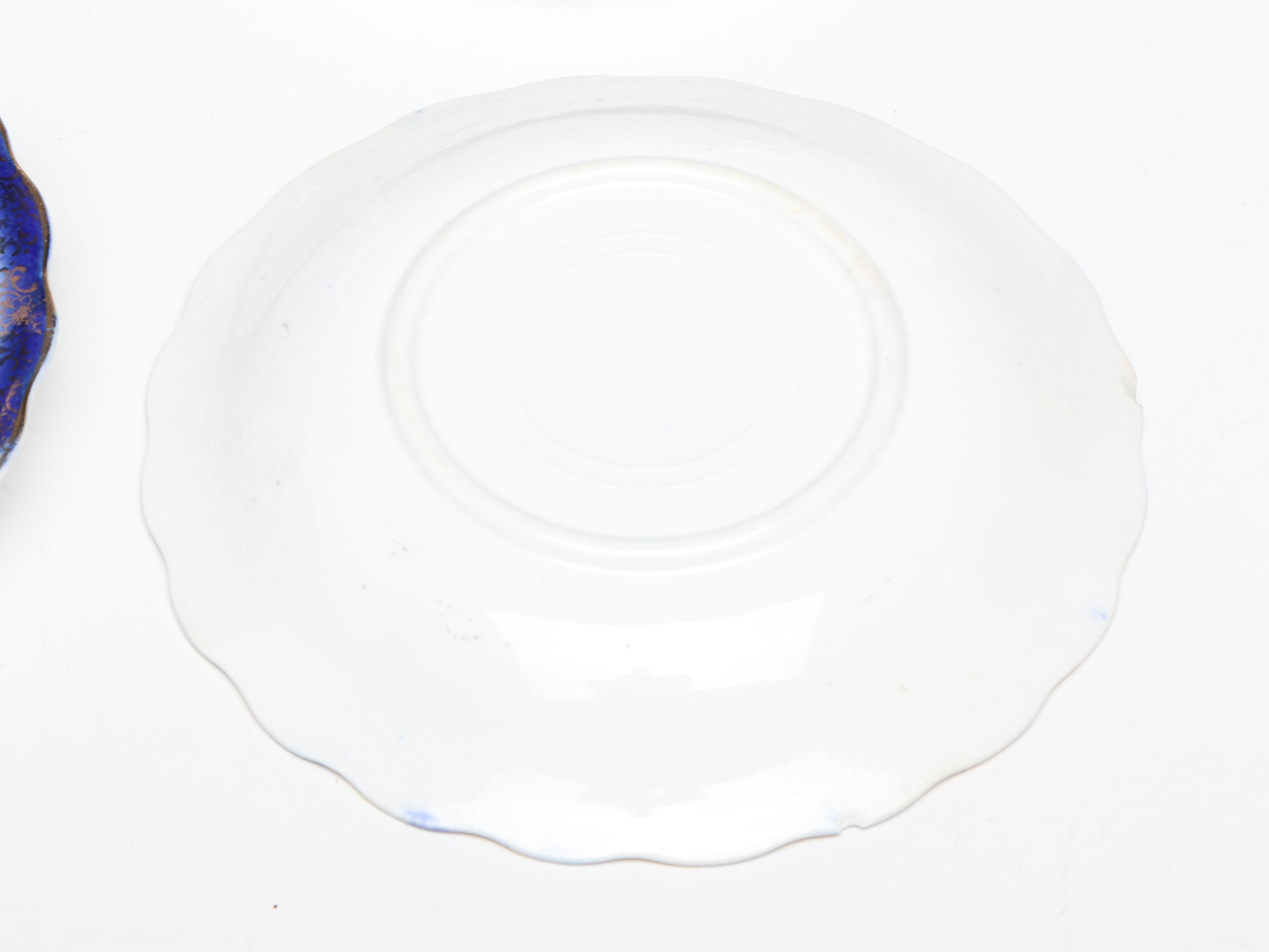 Sterling China Flow Blue Border Ceramic Dutch Family Coffee Set