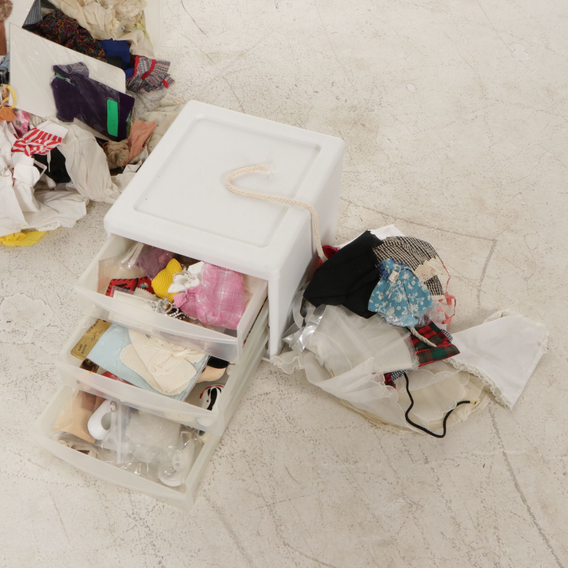 Discovery Collection of Doll Clothes, Shoes and Accessories with Organizing Bins