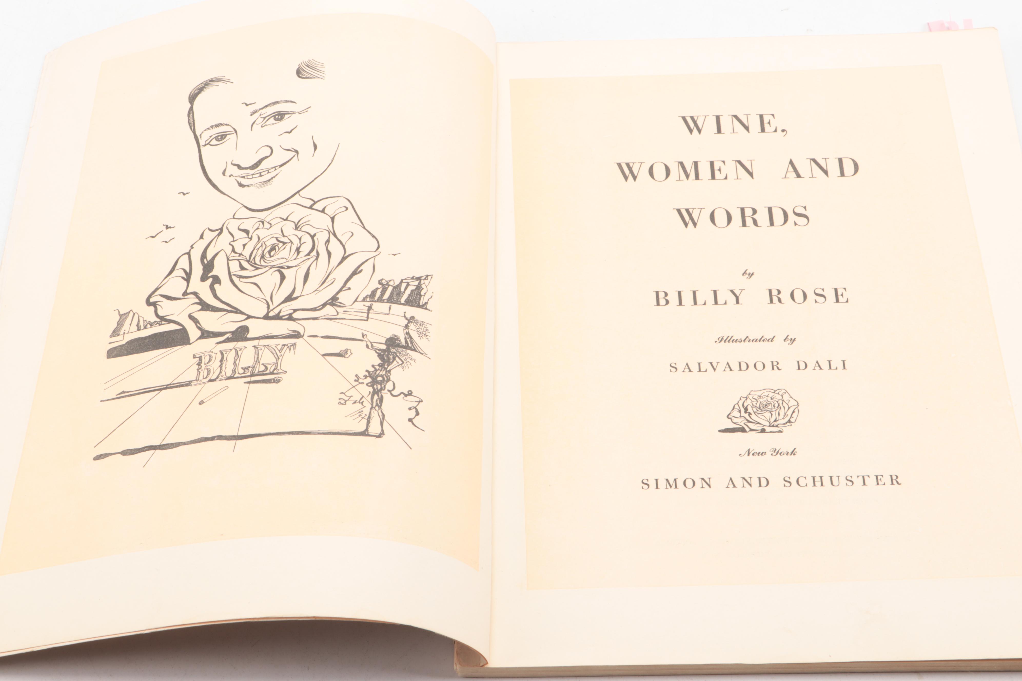 Salvador Dalí Illustrated "Wine, Women and Words" by Billy Rose, 1948