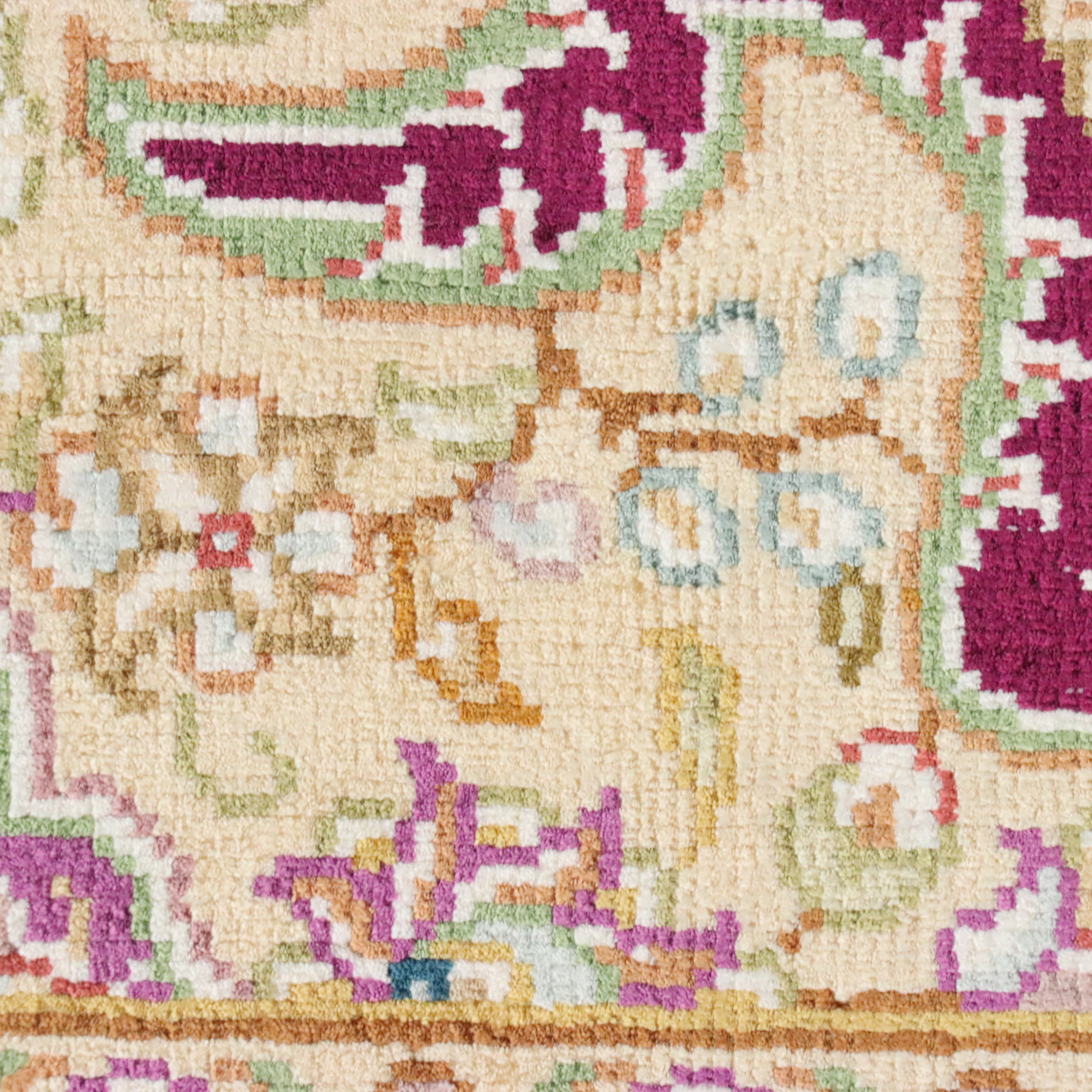 3'6 x 5'7 Hand-Knotted Persian Qom Silk Area Rug