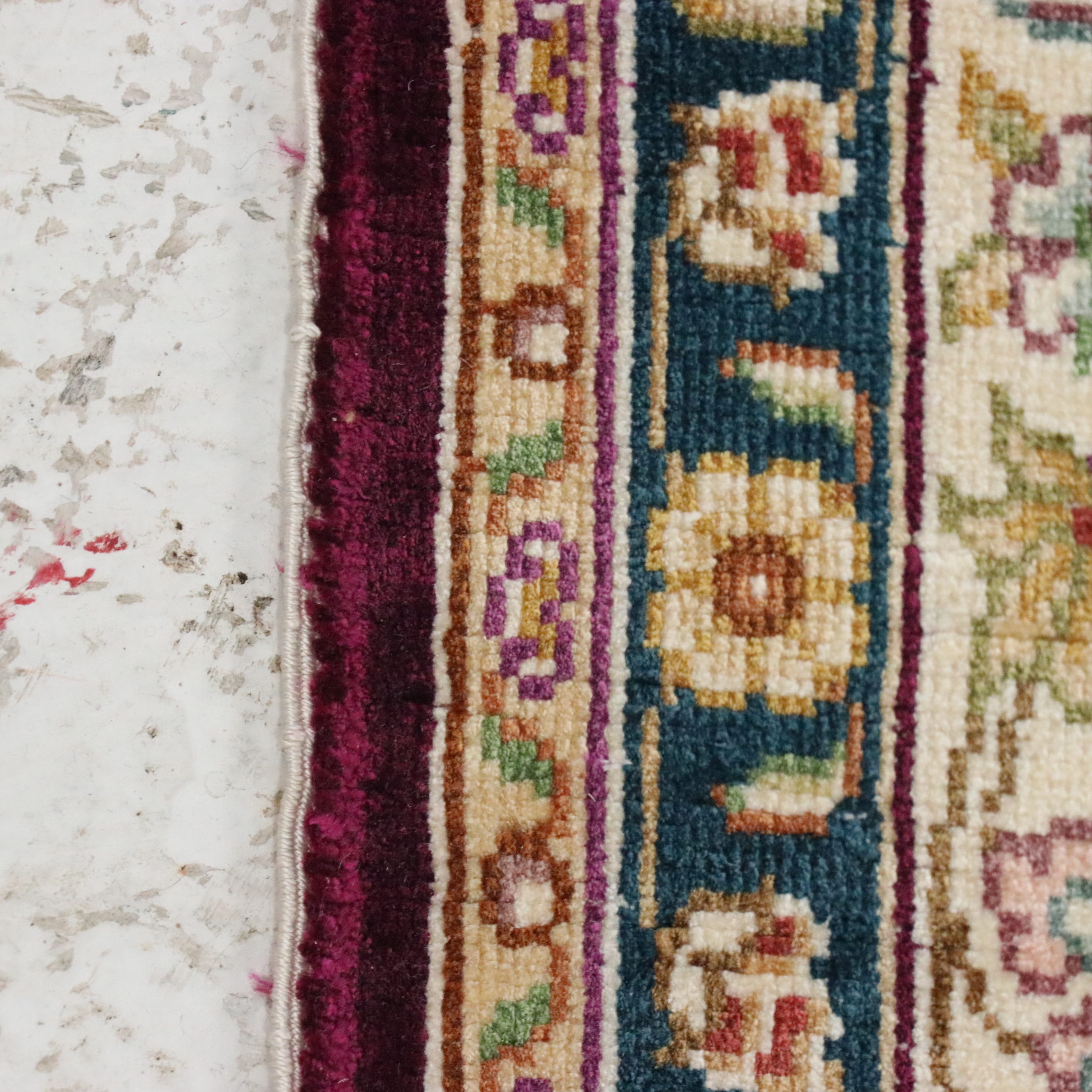 3'6 x 5'7 Hand-Knotted Persian Qom Silk Area Rug