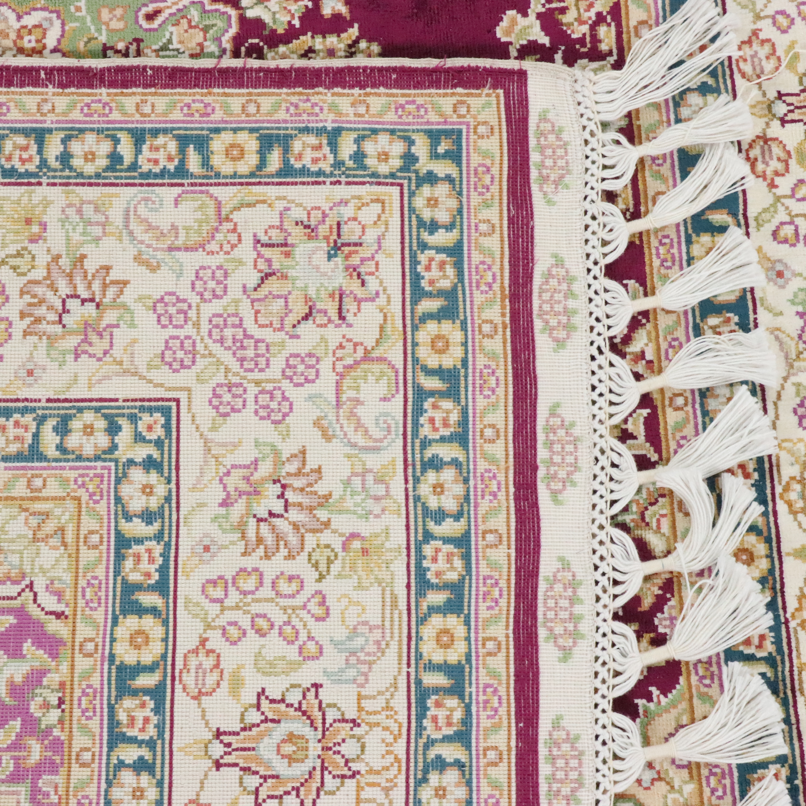 3'6 x 5'7 Hand-Knotted Persian Qom Silk Area Rug