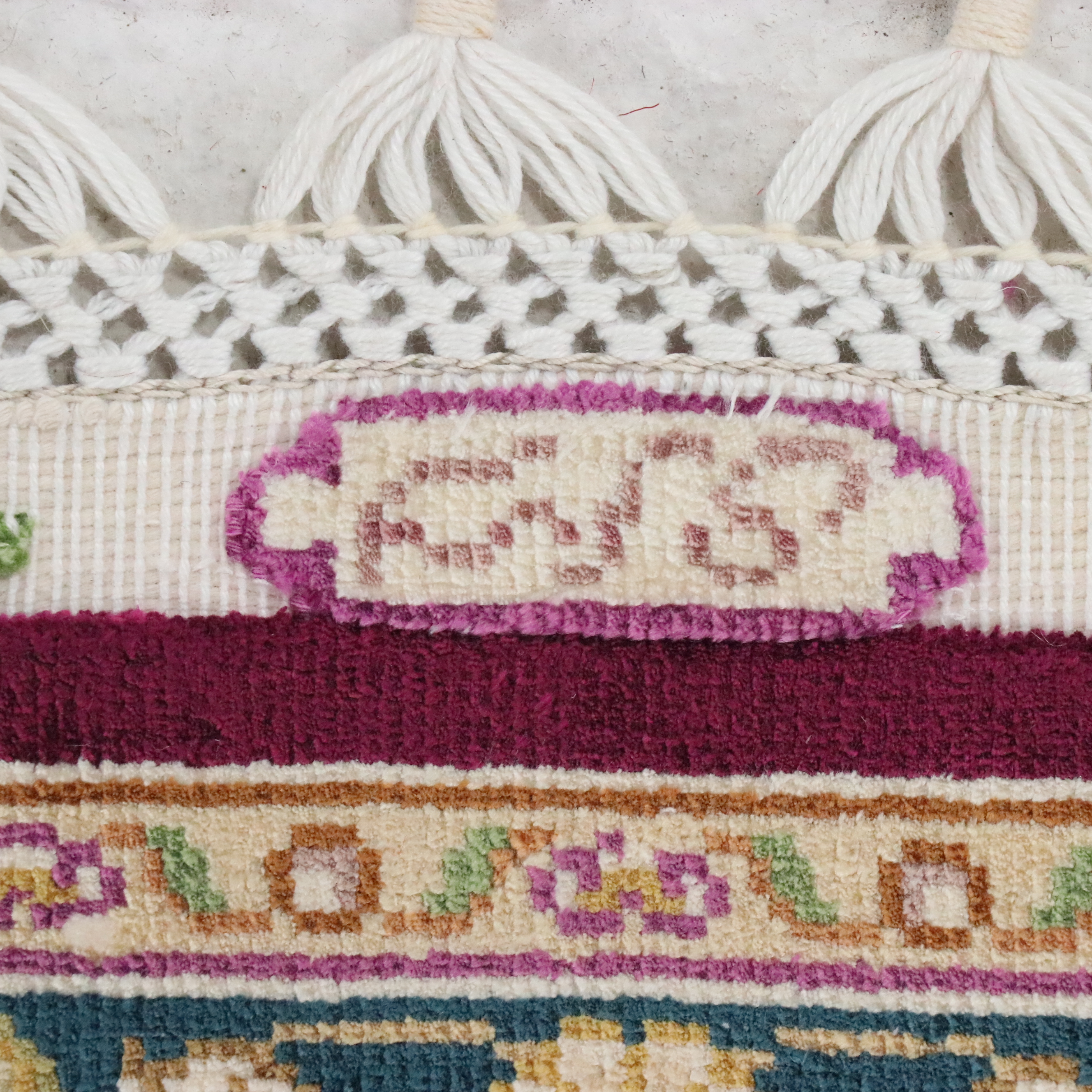 3'6 x 5'7 Hand-Knotted Persian Qom Silk Area Rug