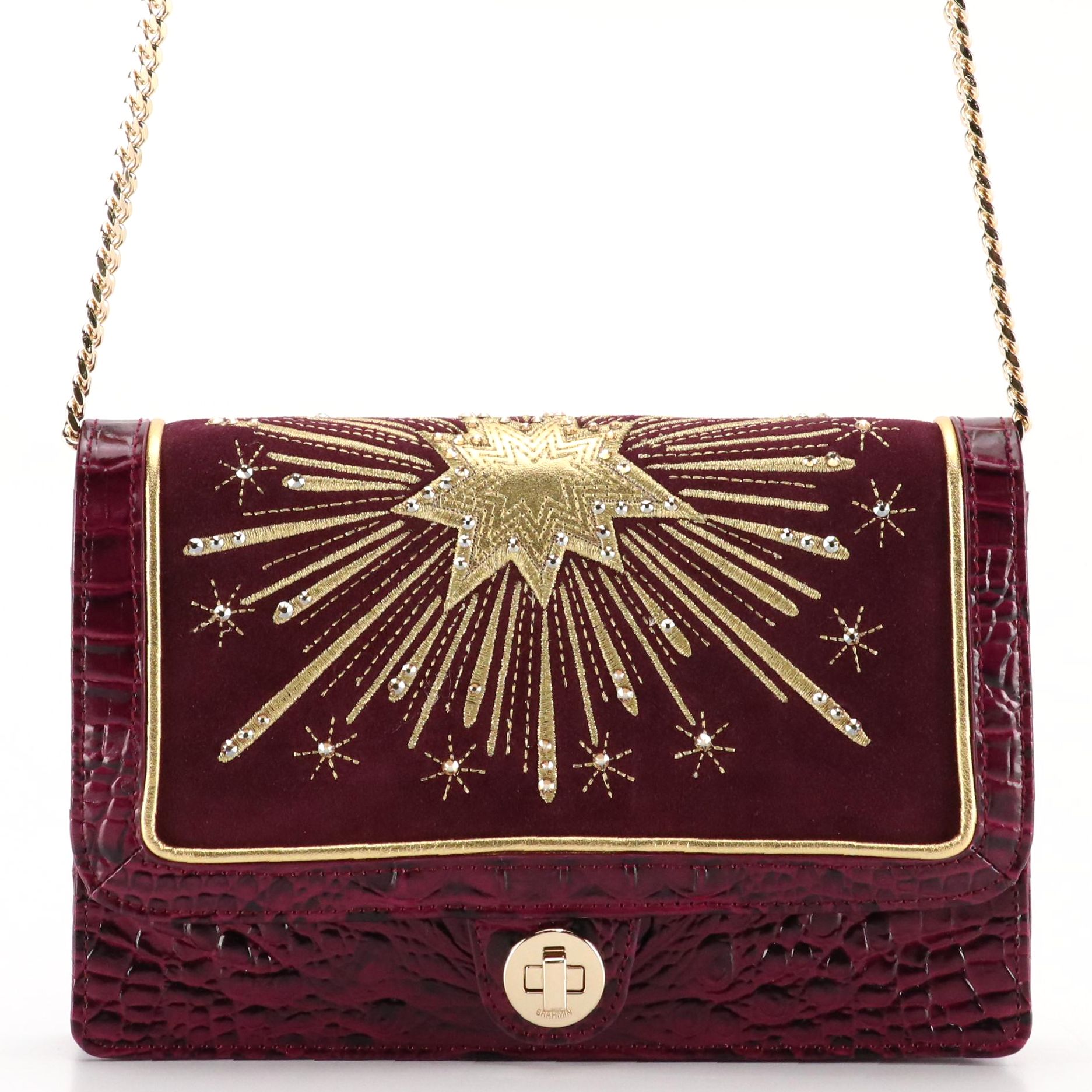 Brahmin Wendy Revel Small Crossbody Bag in "Sugar Plum" Melbourne Leather