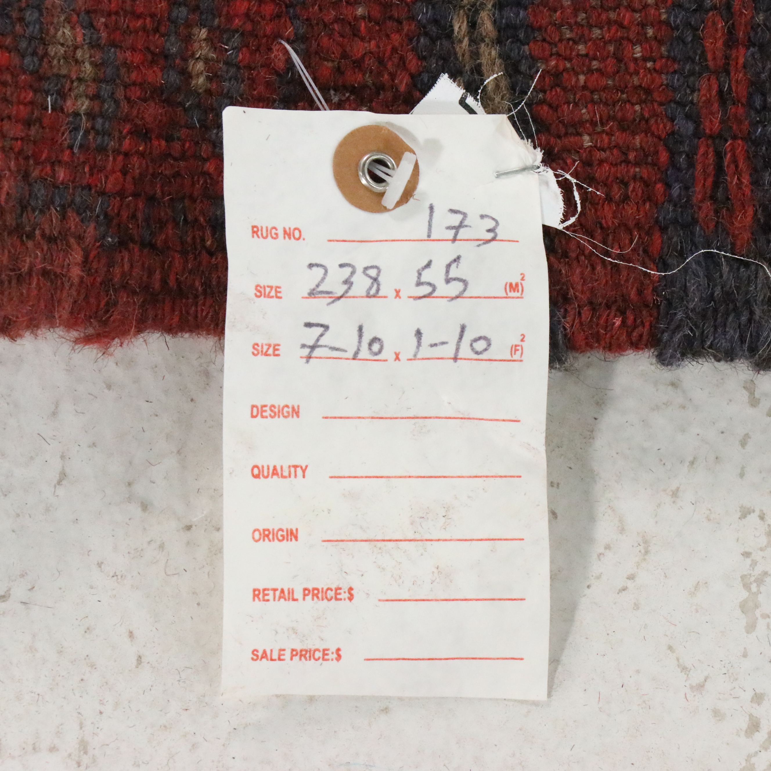 2' x 7'11 Handwoven Afghan Mashwani Carpet Runner