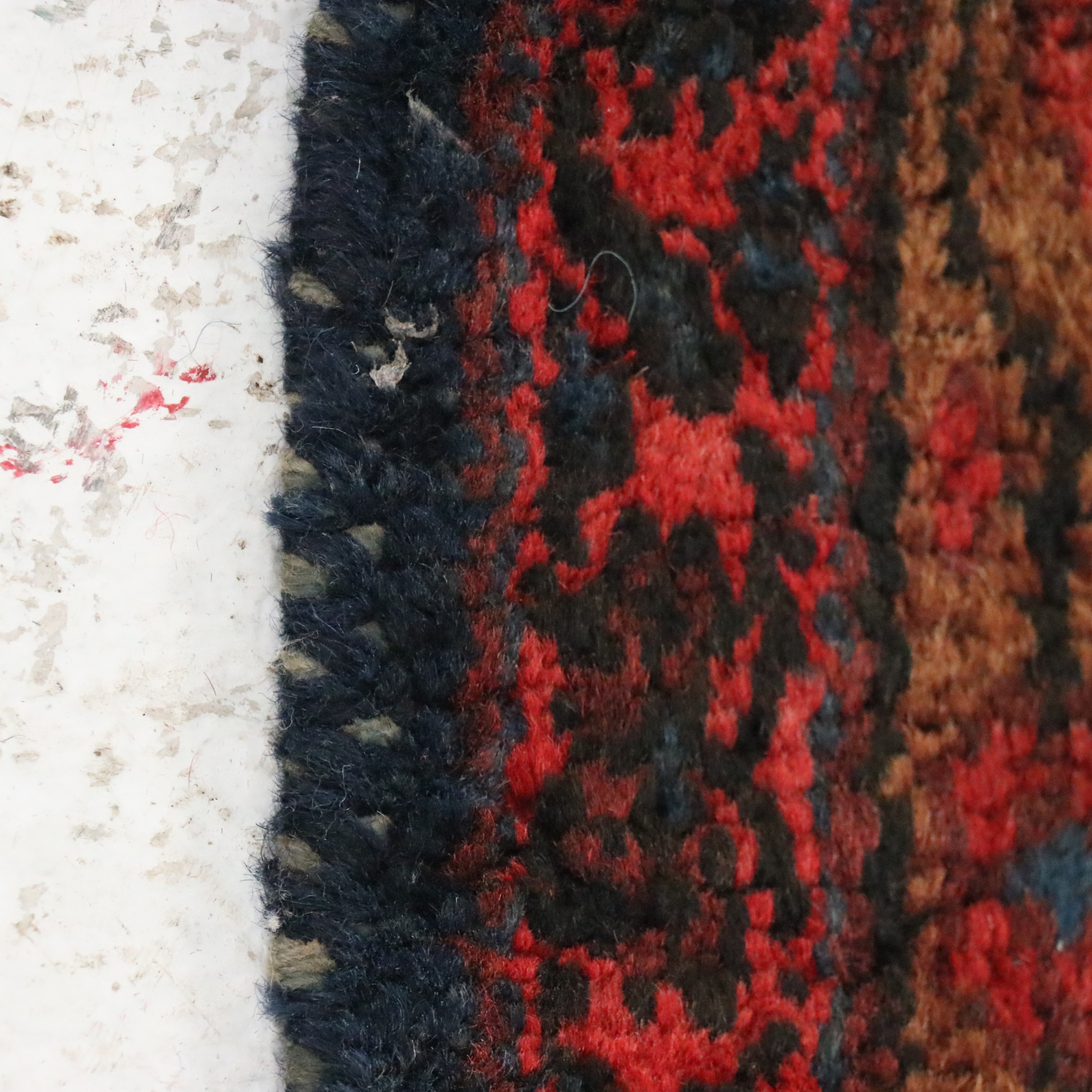 3'8 x 17'1 Hand-Knotted Persian Hamadan Carpet Runner Long Rug