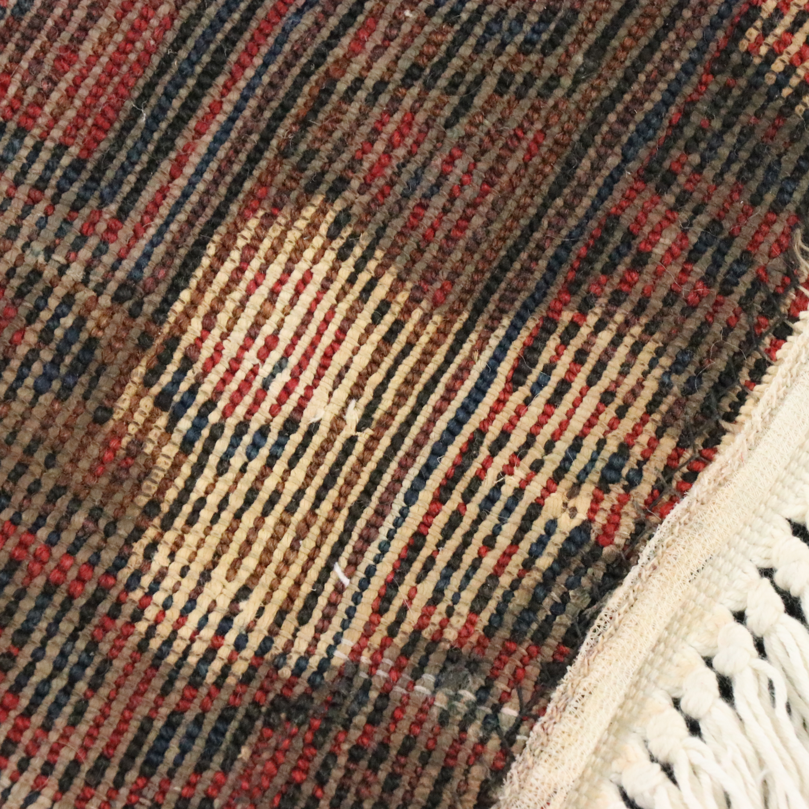 3'8 x 17'1 Hand-Knotted Persian Hamadan Carpet Runner Long Rug