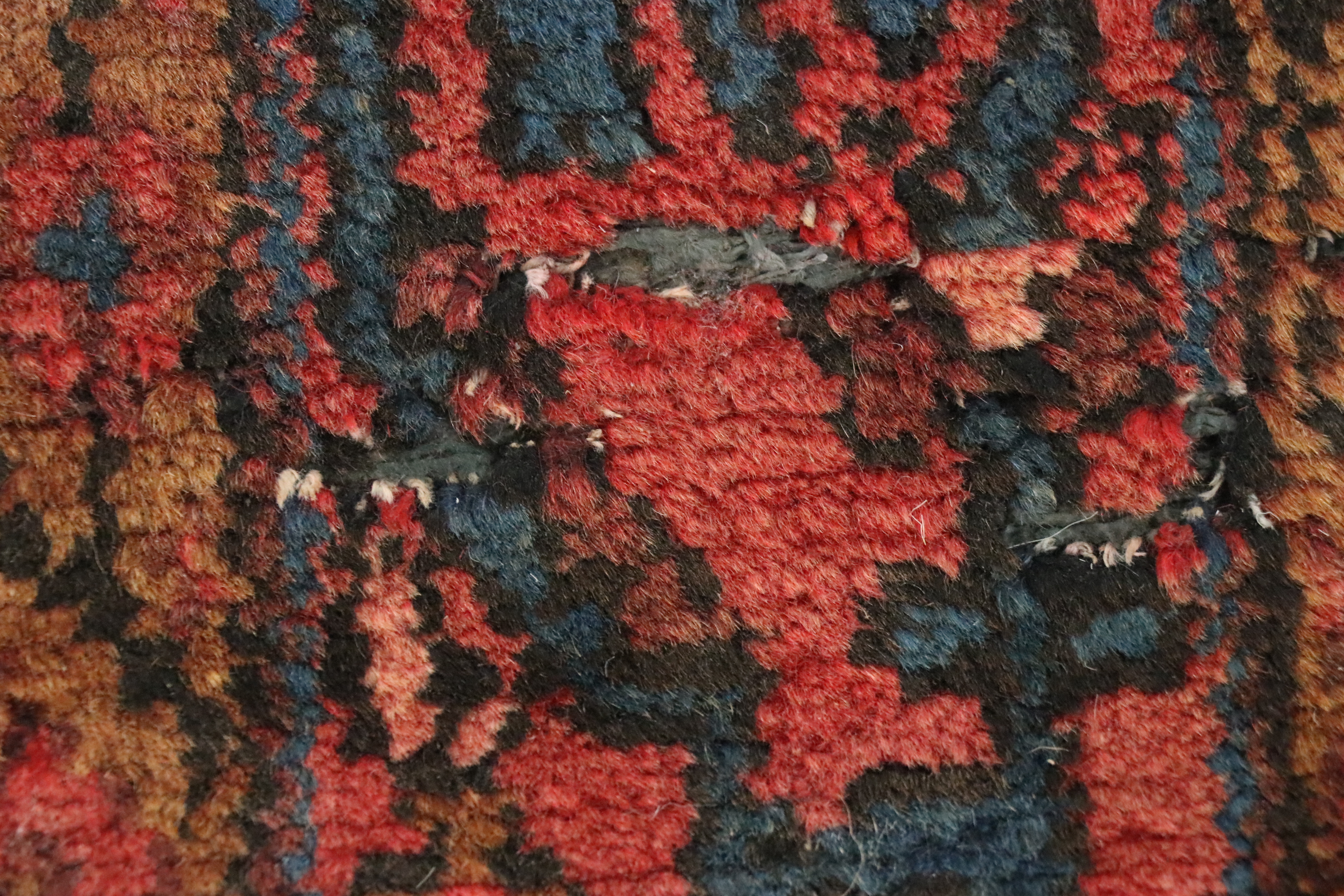 3'8 x 17'1 Hand-Knotted Persian Hamadan Carpet Runner Long Rug