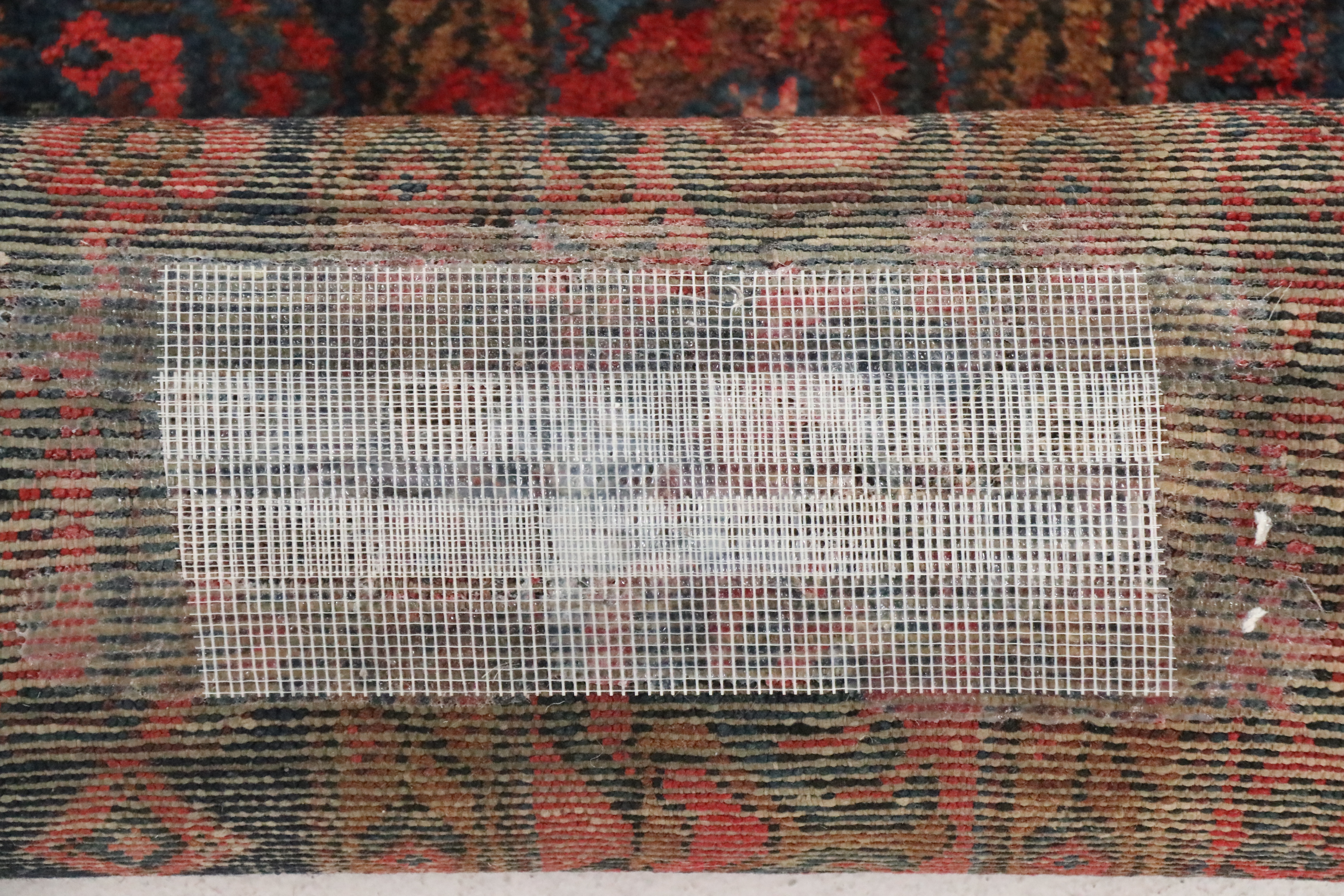3'8 x 17'1 Hand-Knotted Persian Hamadan Carpet Runner Long Rug