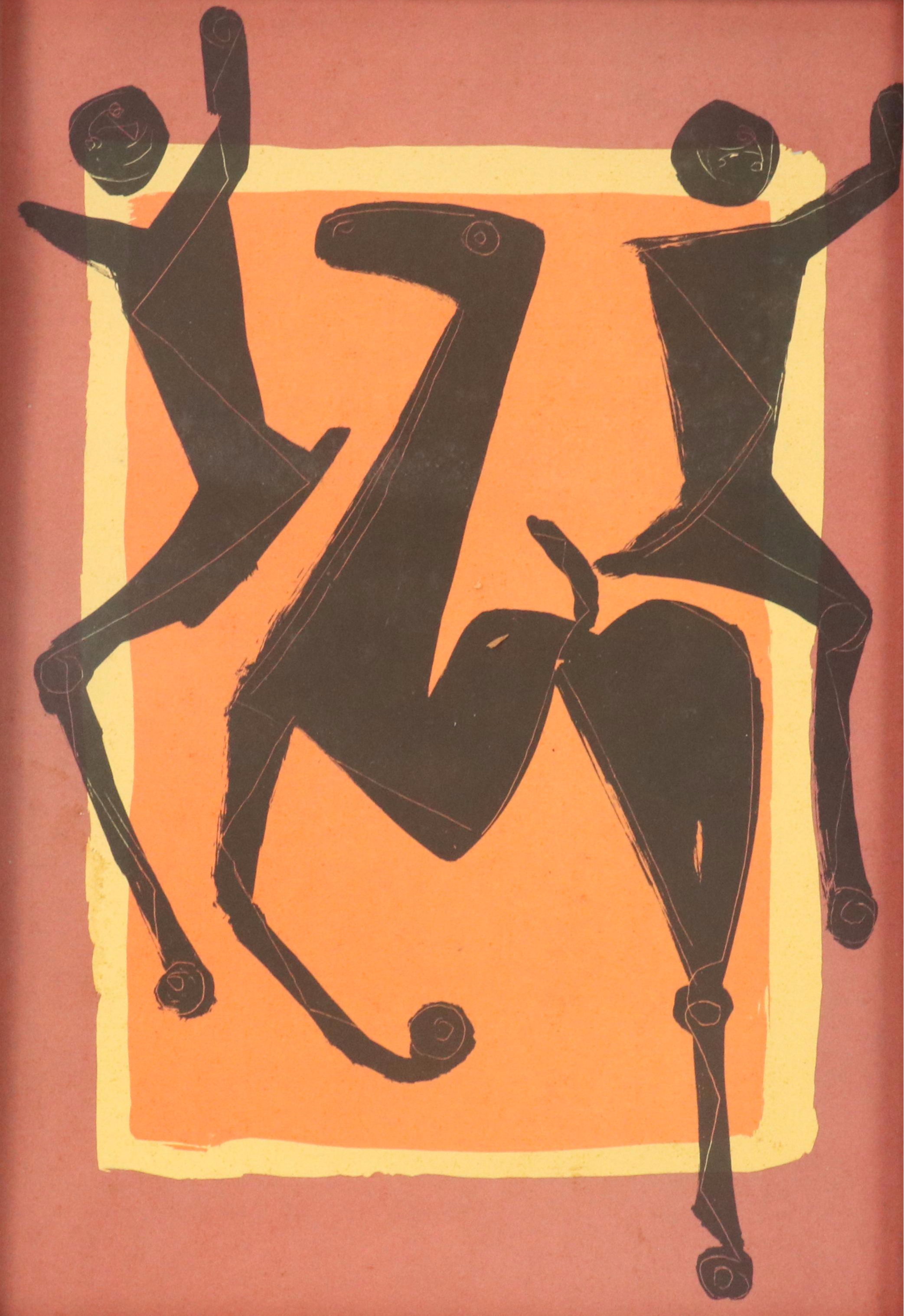 Lithograph After Mariano Marini "Giocolieri"