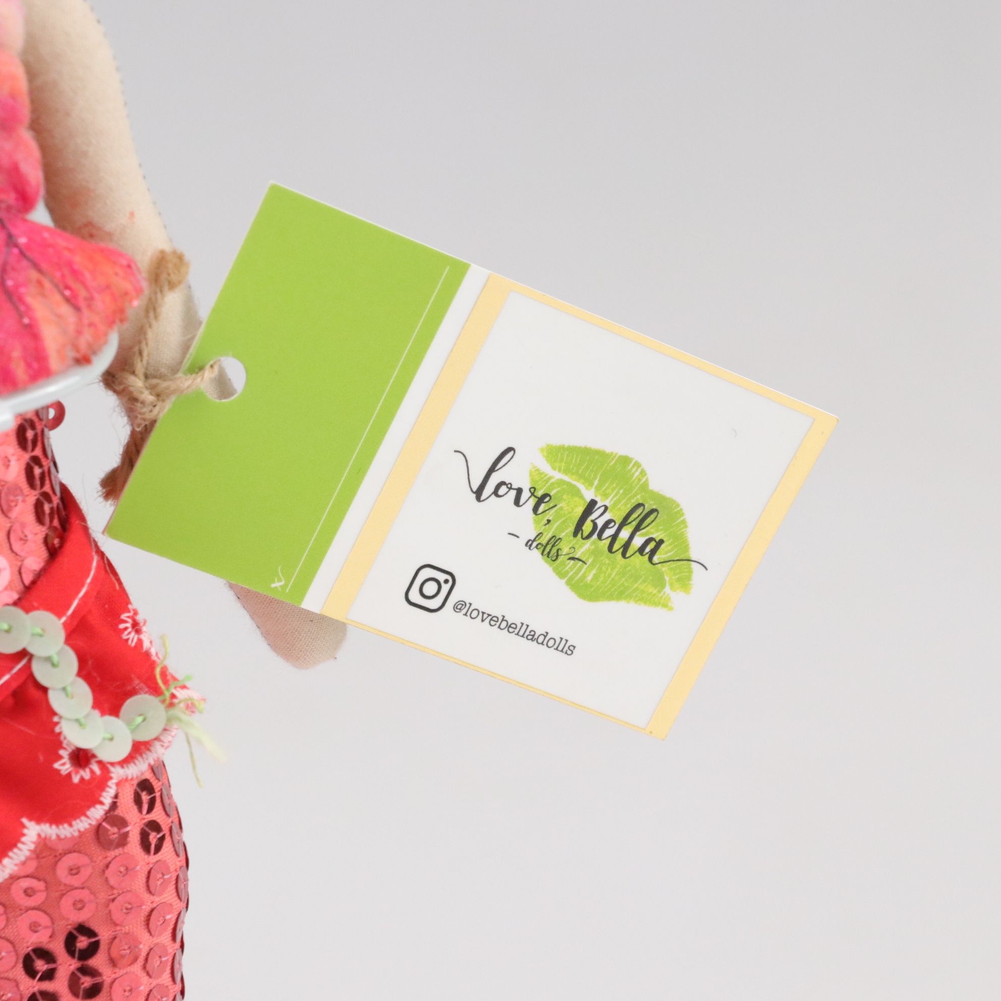 Hand-Made Sequin Coral Pink Mermaid Doll by Love Bella Dolls