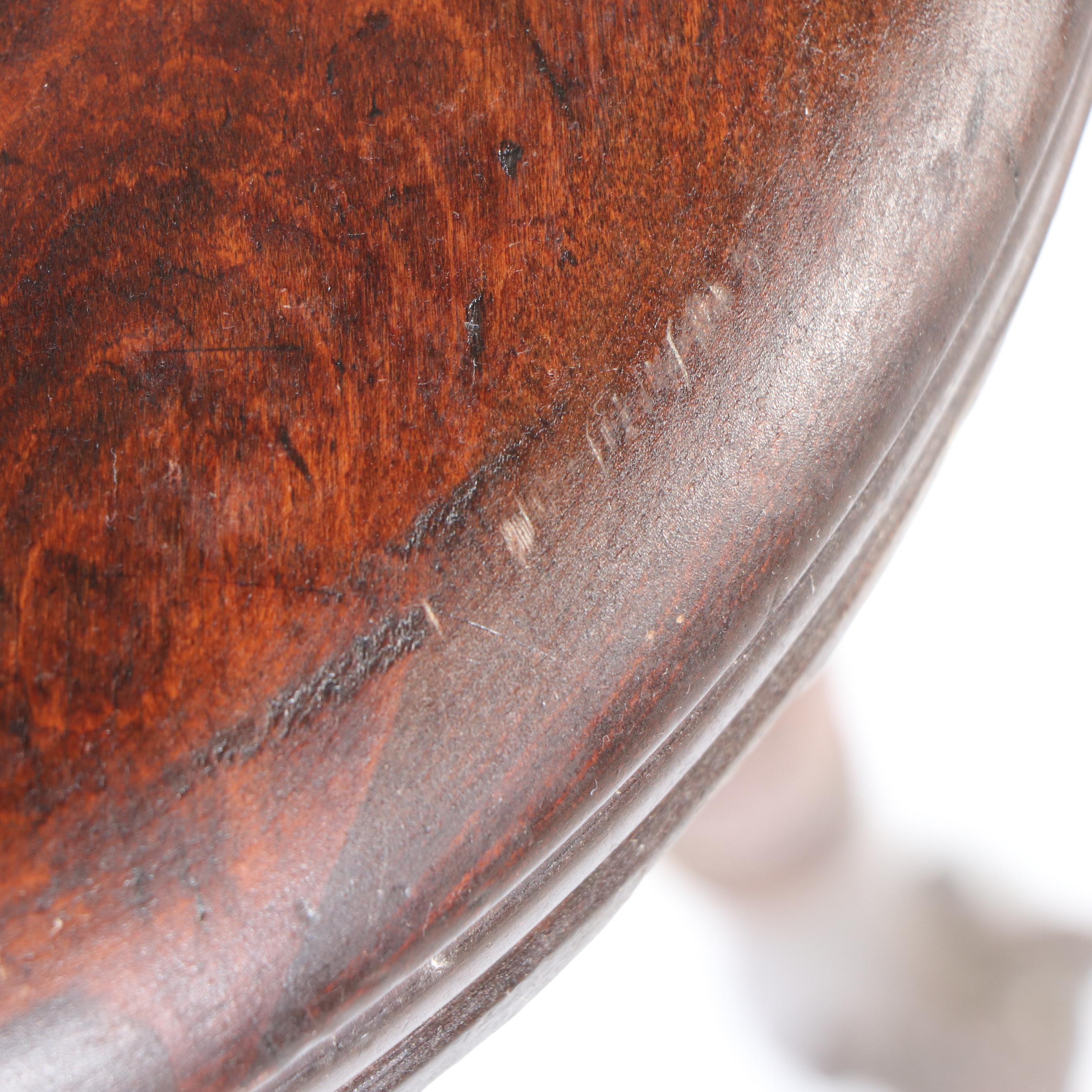 Victorian Carved Oak Piano Stool with Claw Feet