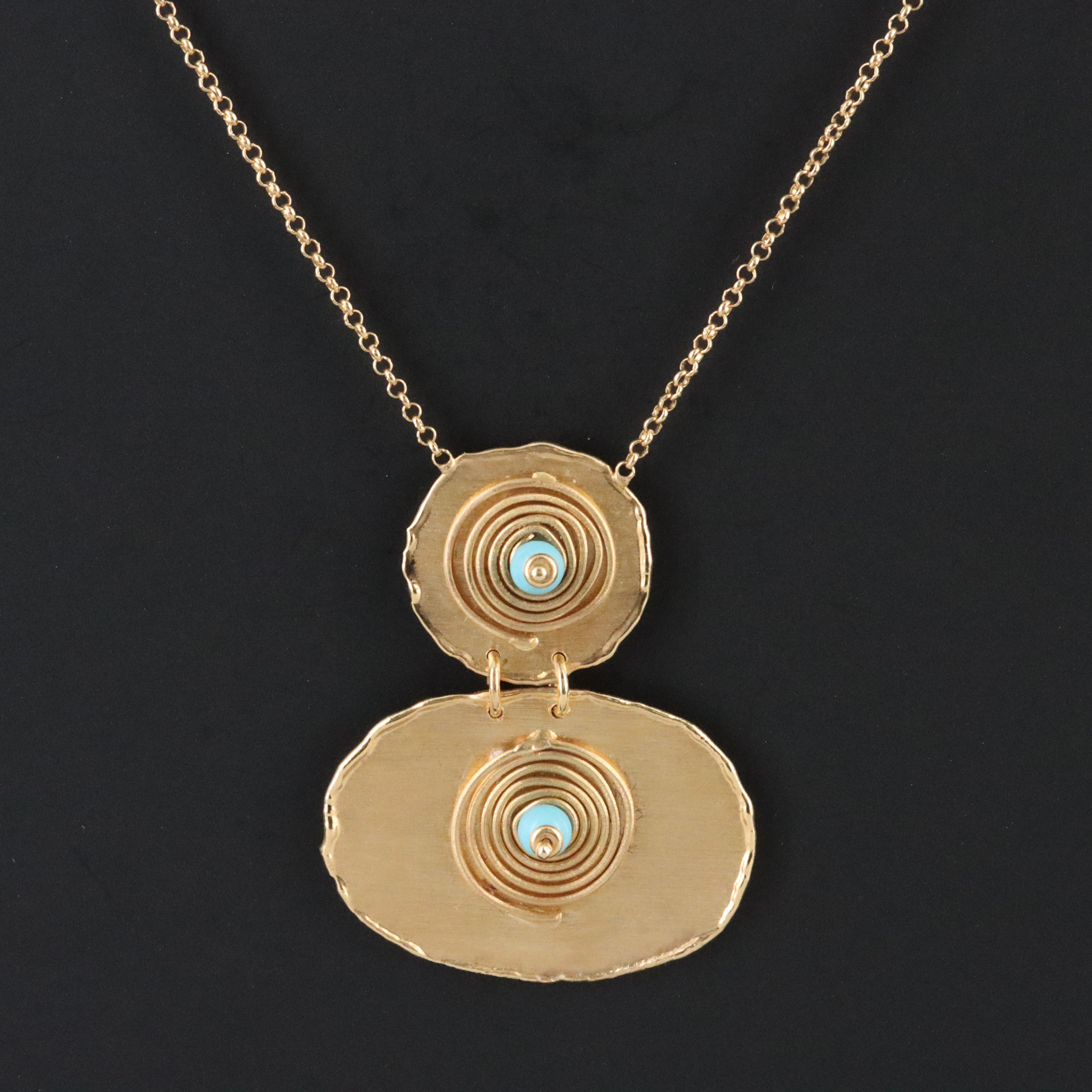 14K Turquoise Necklace