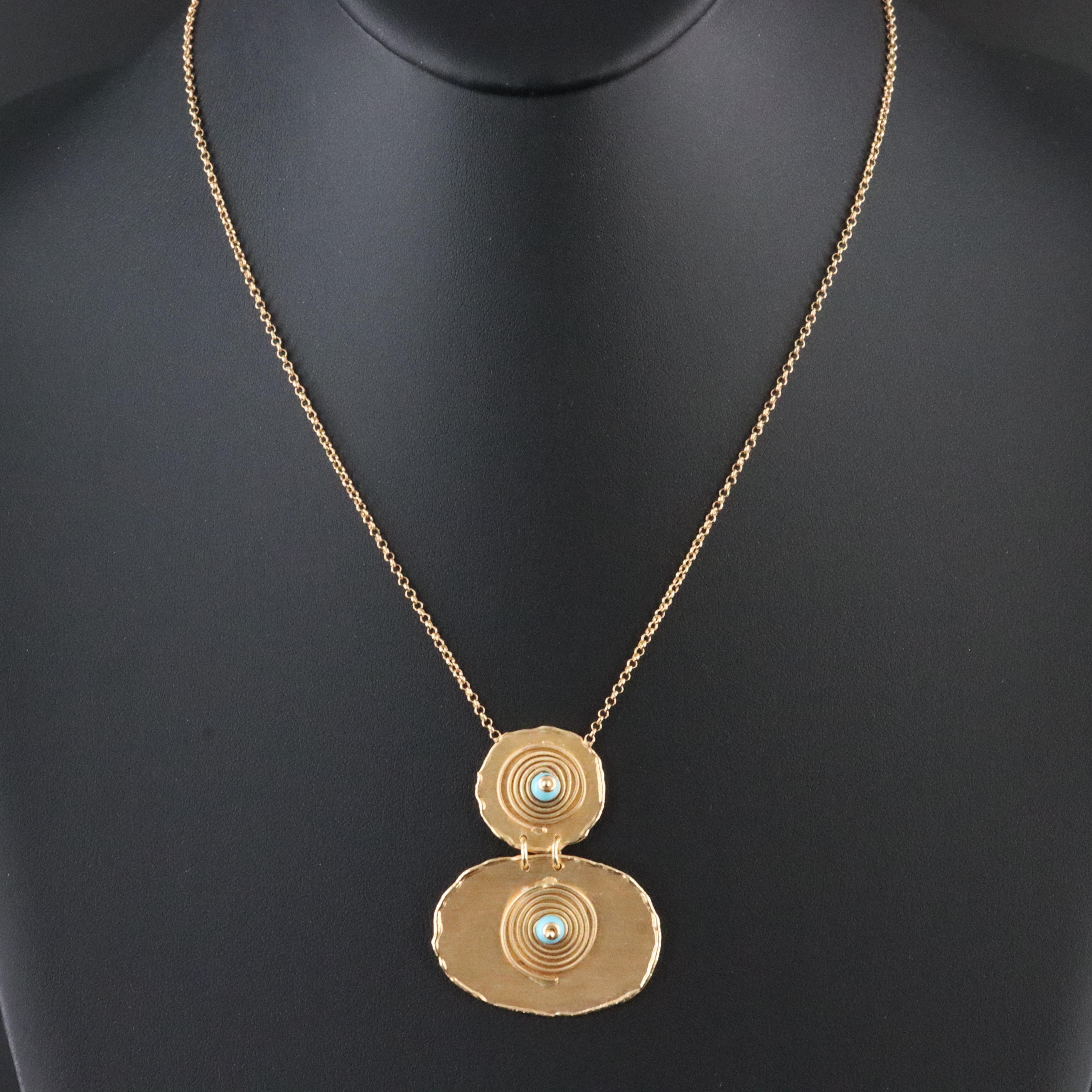 14K Turquoise Necklace