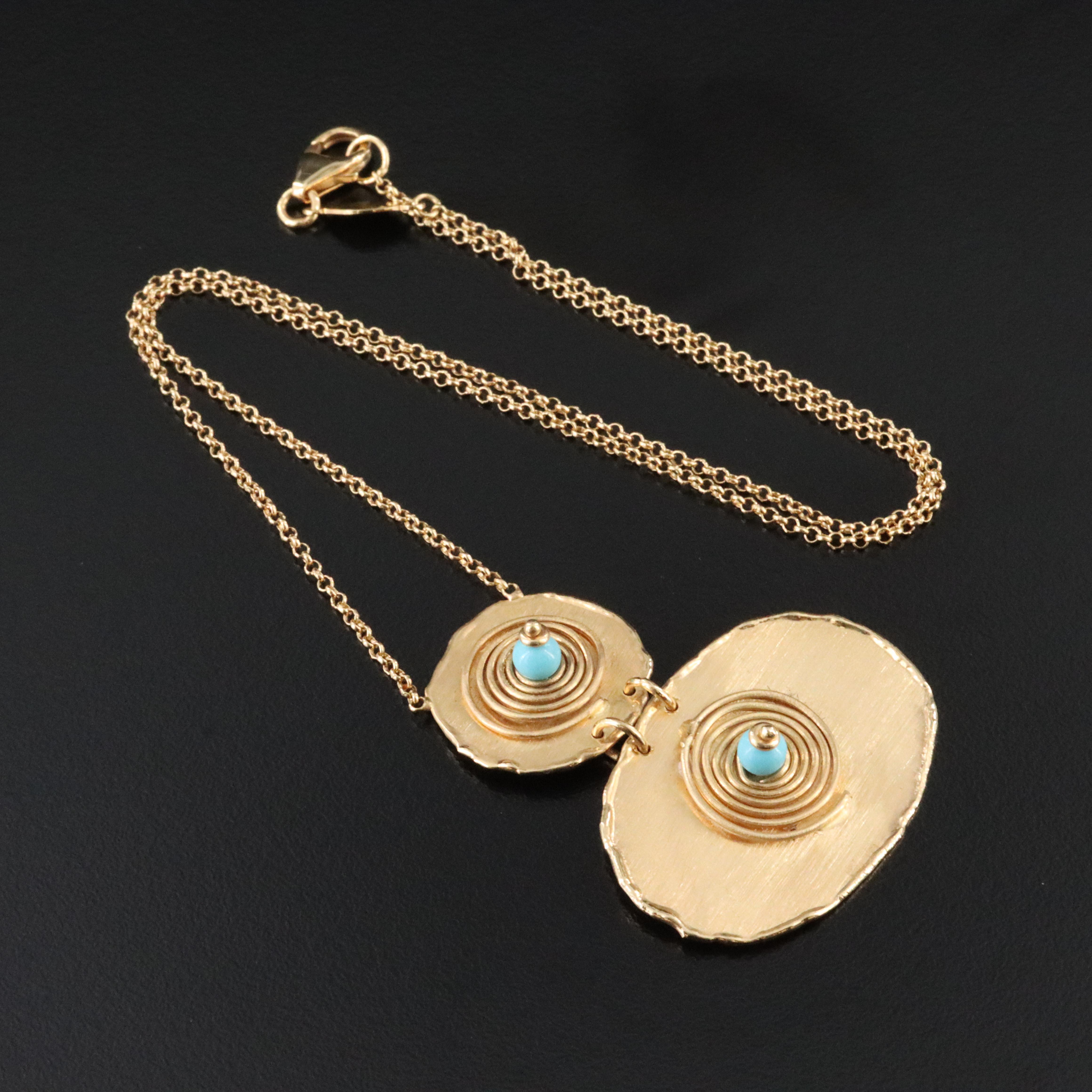 14K Turquoise Necklace