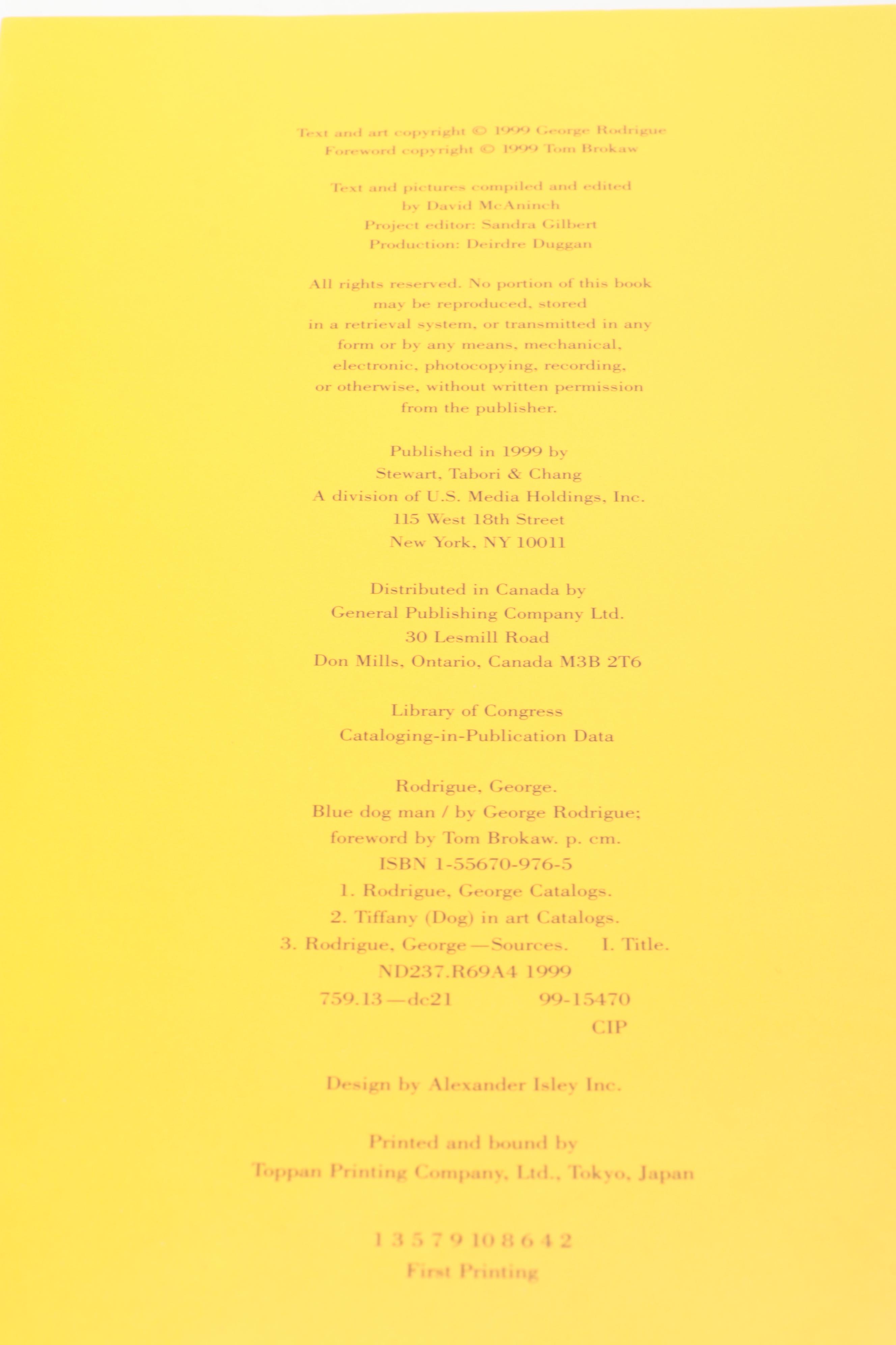 First Printing "Blue Dog Man" by George Rodrigue, 1999