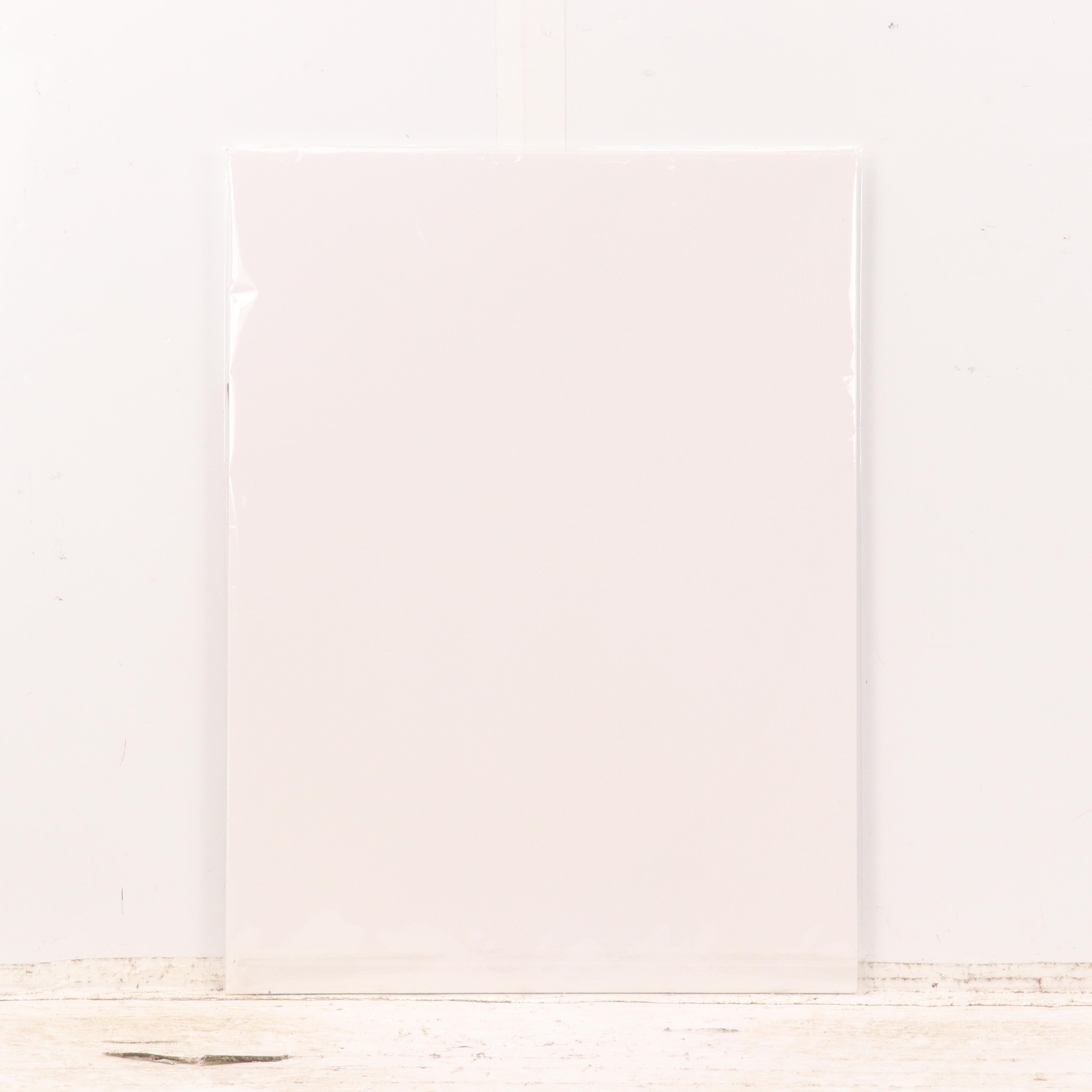 Mexican Amate Bark Art Gouache Painting of Rabbit in Flower Field