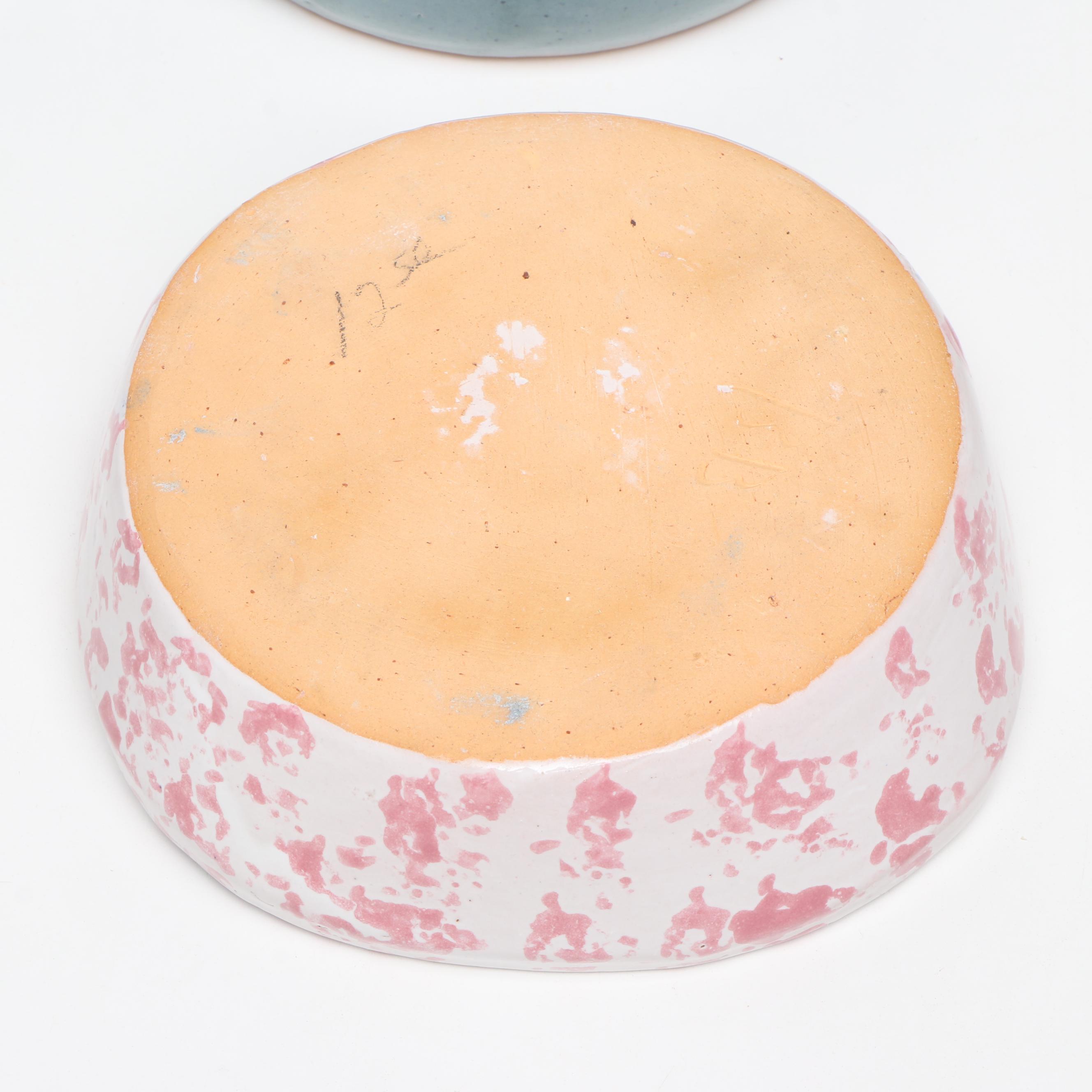 Bybee Pottery Bowls with Honey Jar with Louisville Stoneware Planter