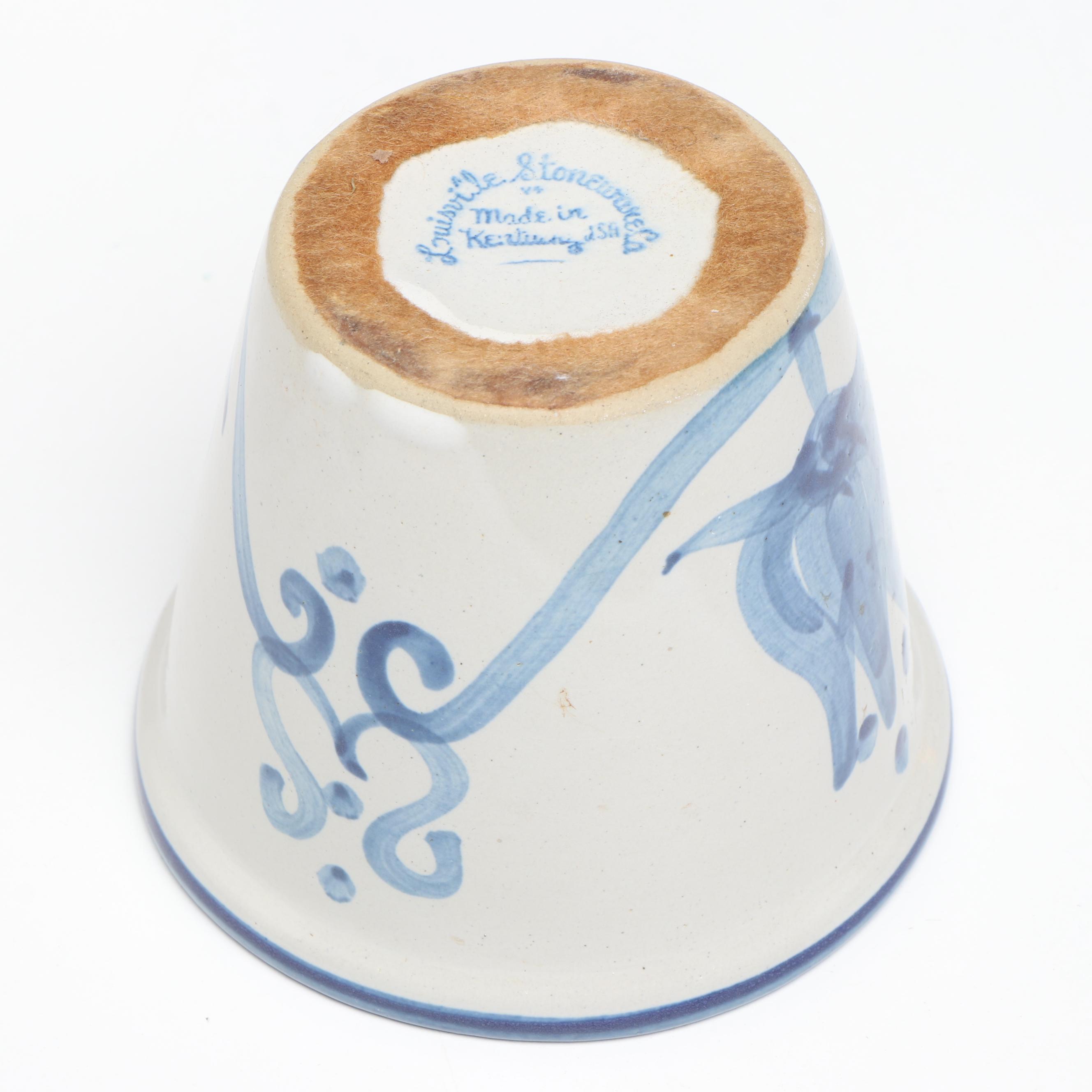 Bybee Pottery Bowls with Honey Jar with Louisville Stoneware Planter