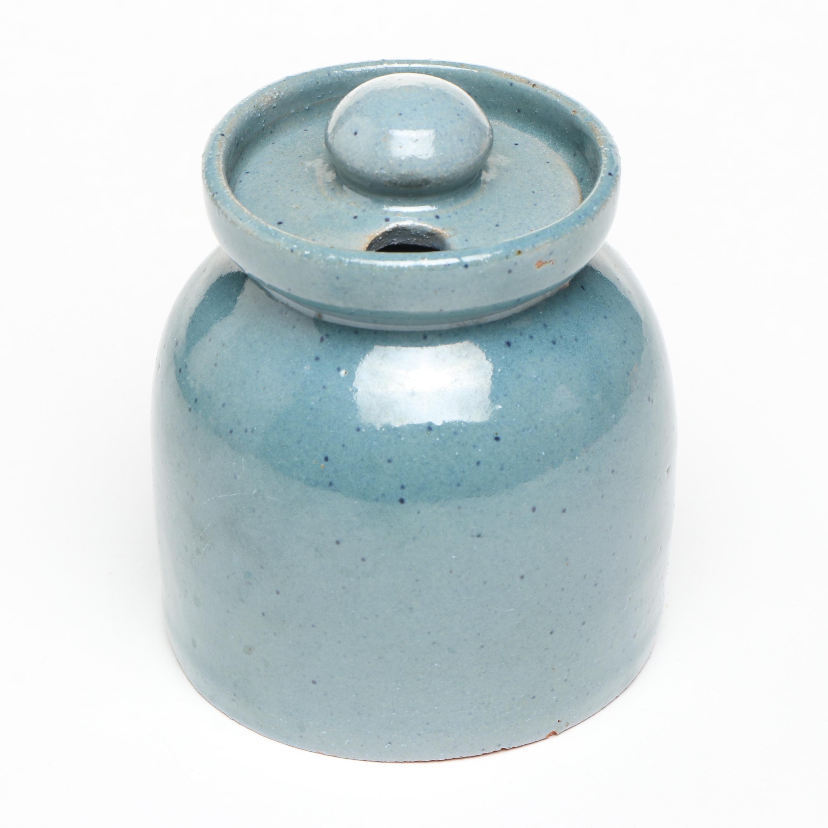 Bybee Pottery Bowls with Honey Jar with Louisville Stoneware Planter