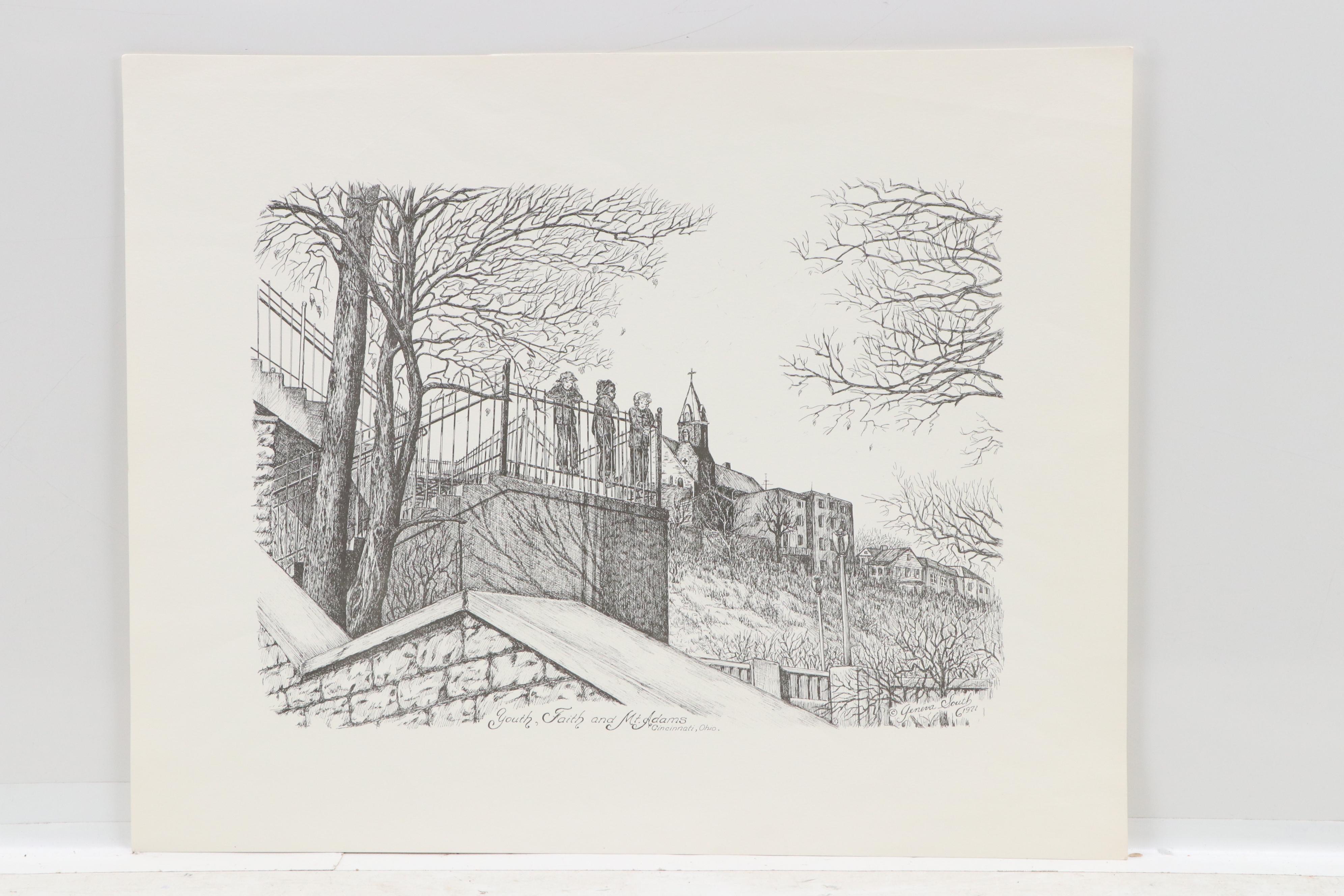 Collection of Cincinnati-Themed Photomechanical Prints, Circa 1970