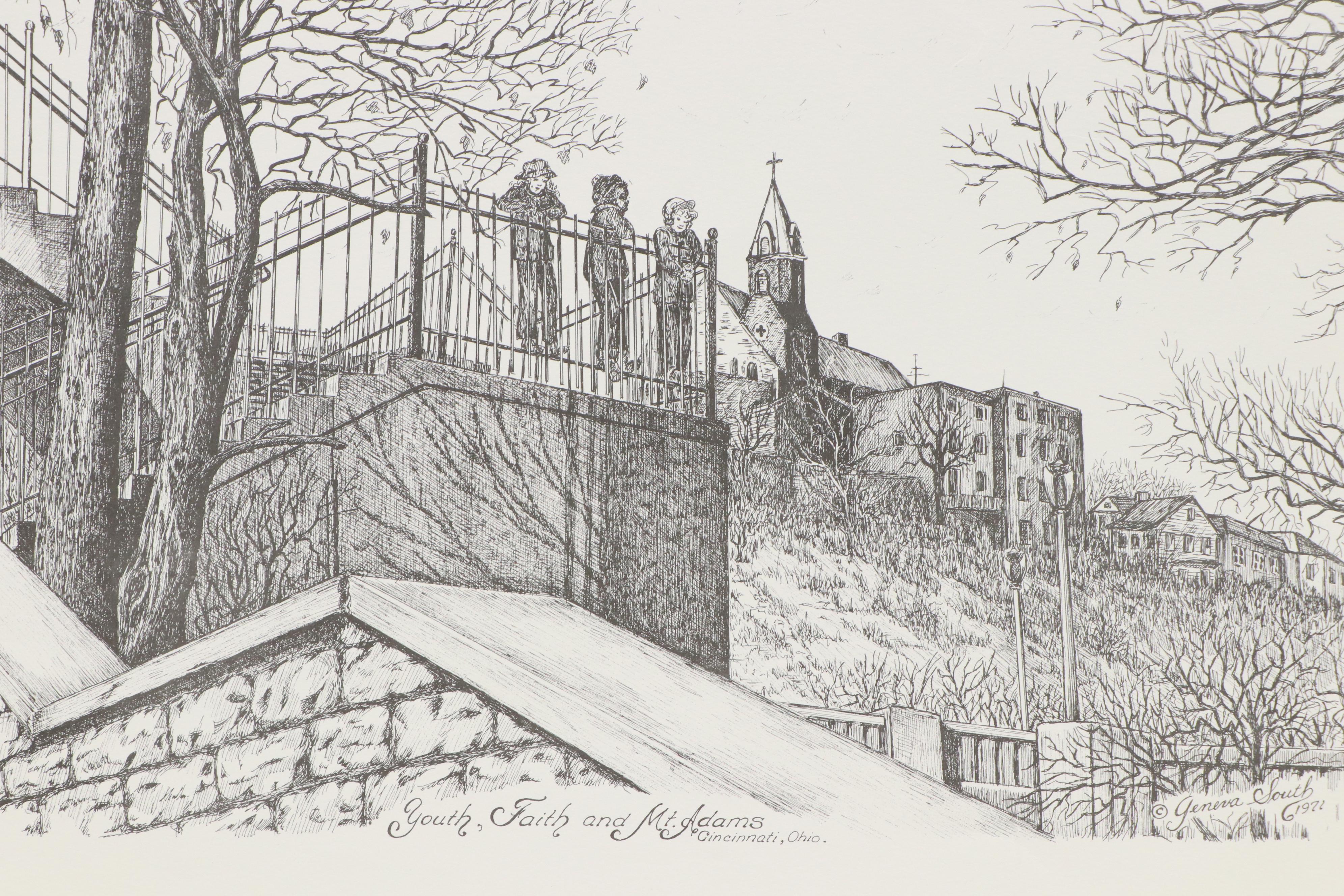 Collection of Cincinnati-Themed Photomechanical Prints, Circa 1970