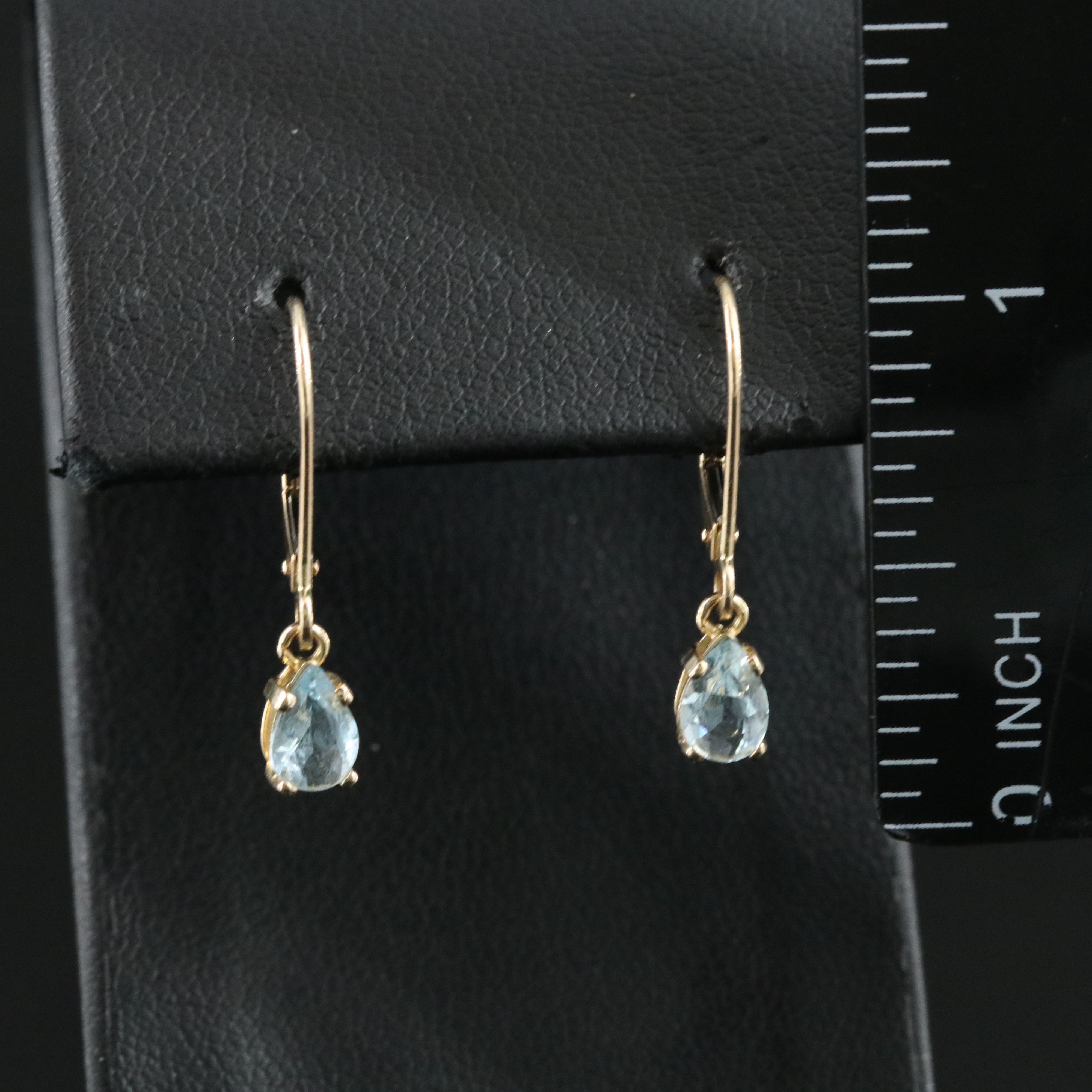 14K Aquamarine Earrings