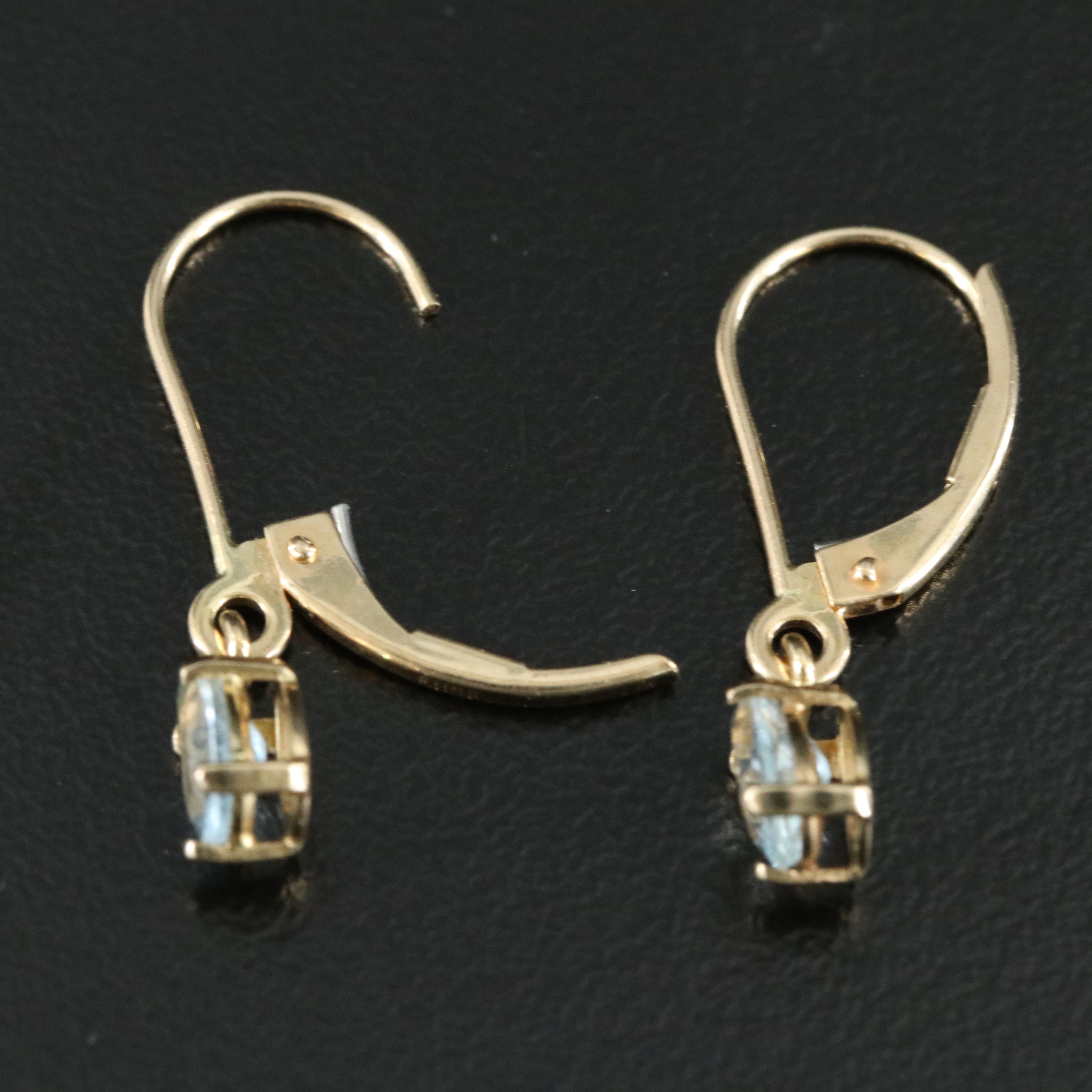 14K Aquamarine Earrings
