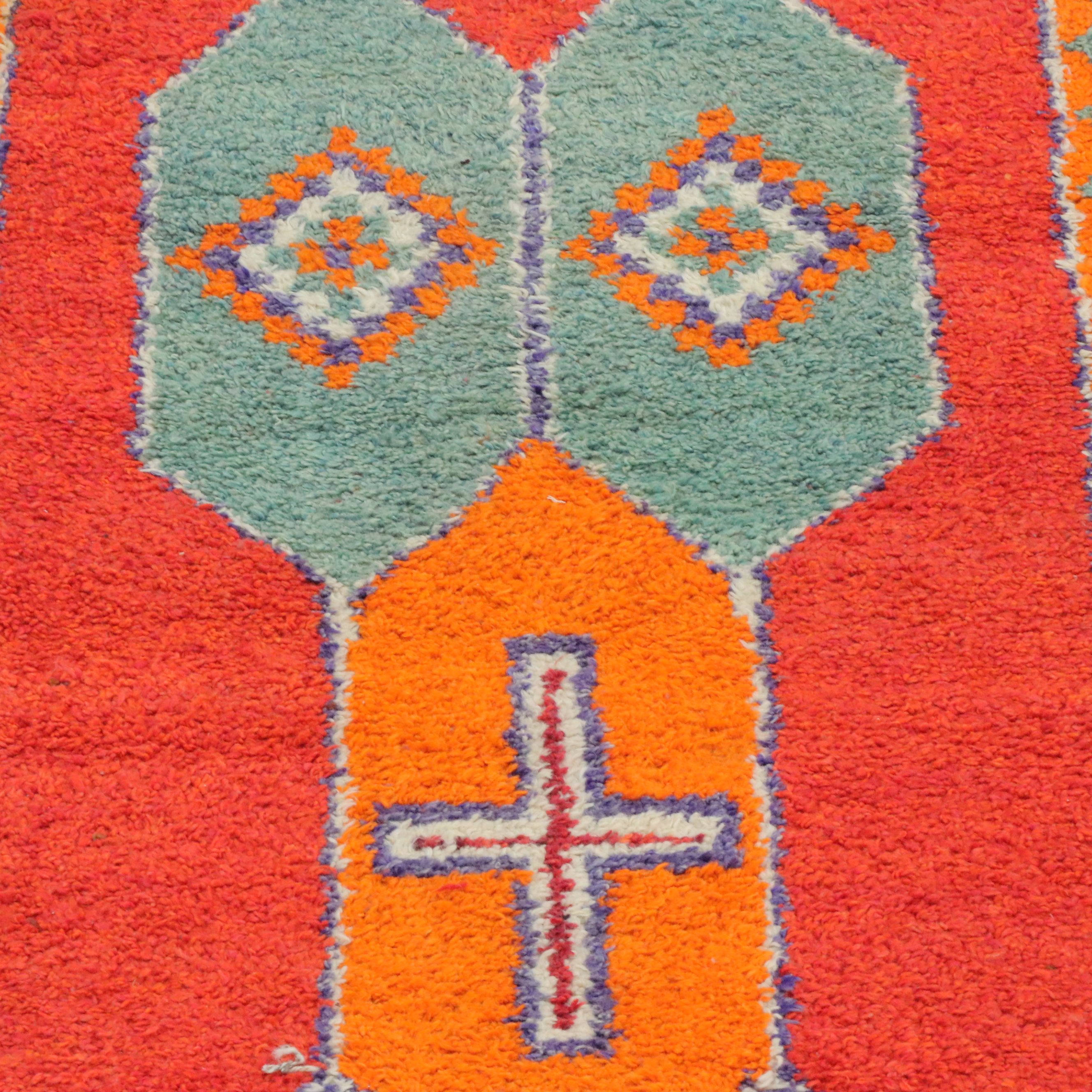 3'6 x 12'6 Hand-Knotted Moroccan Berber Long Rug