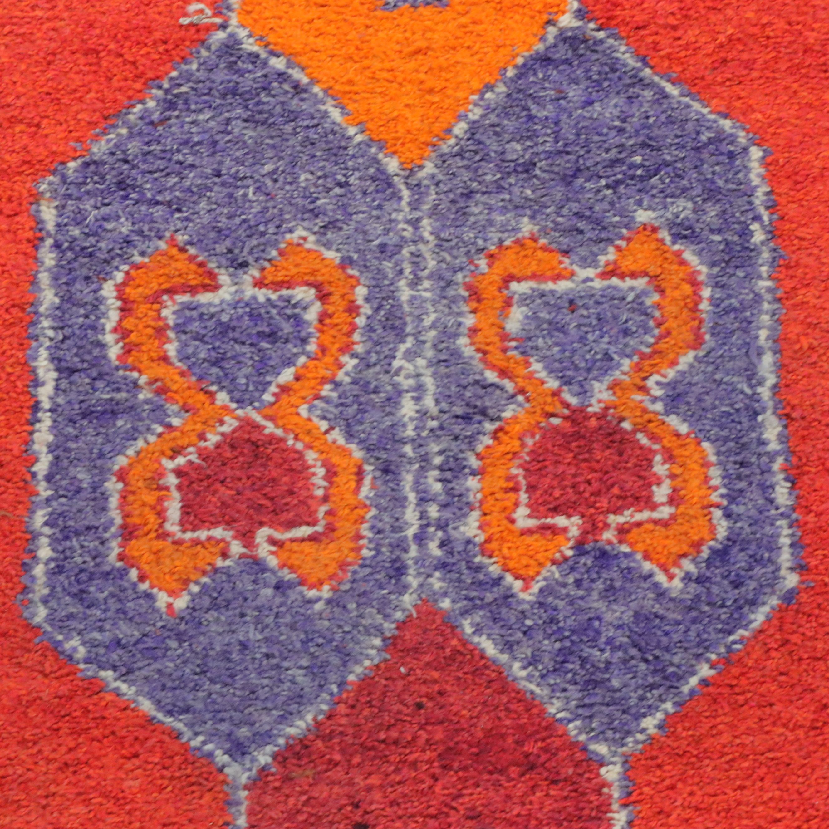 3'6 x 12'6 Hand-Knotted Moroccan Berber Long Rug