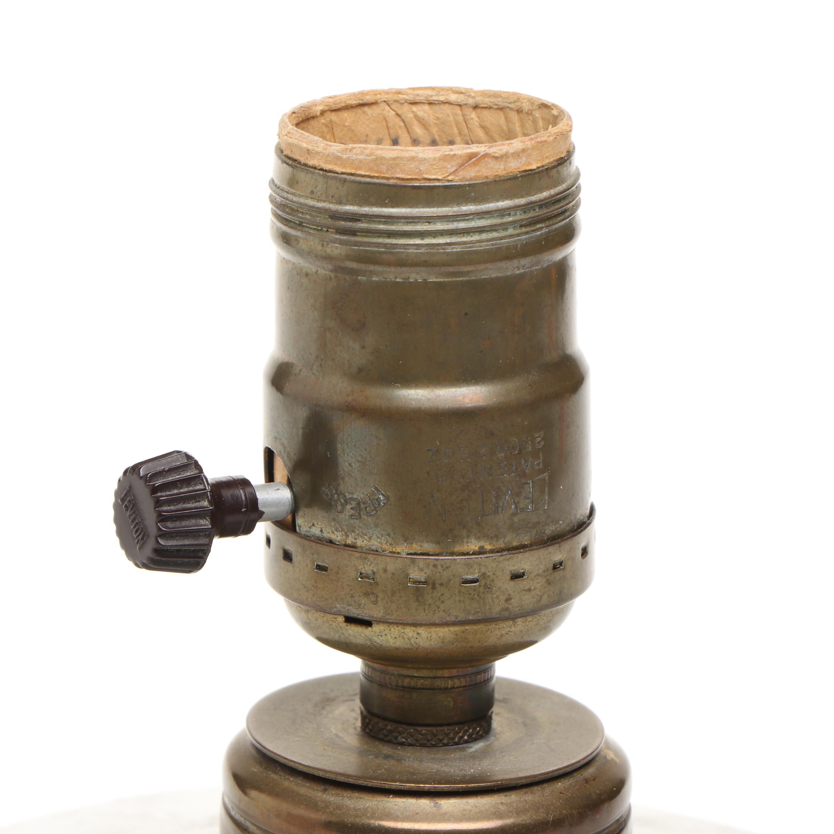 Hand-Painted Milk Glass Duck Oil Lamp with Silver Plate Base, Adapted