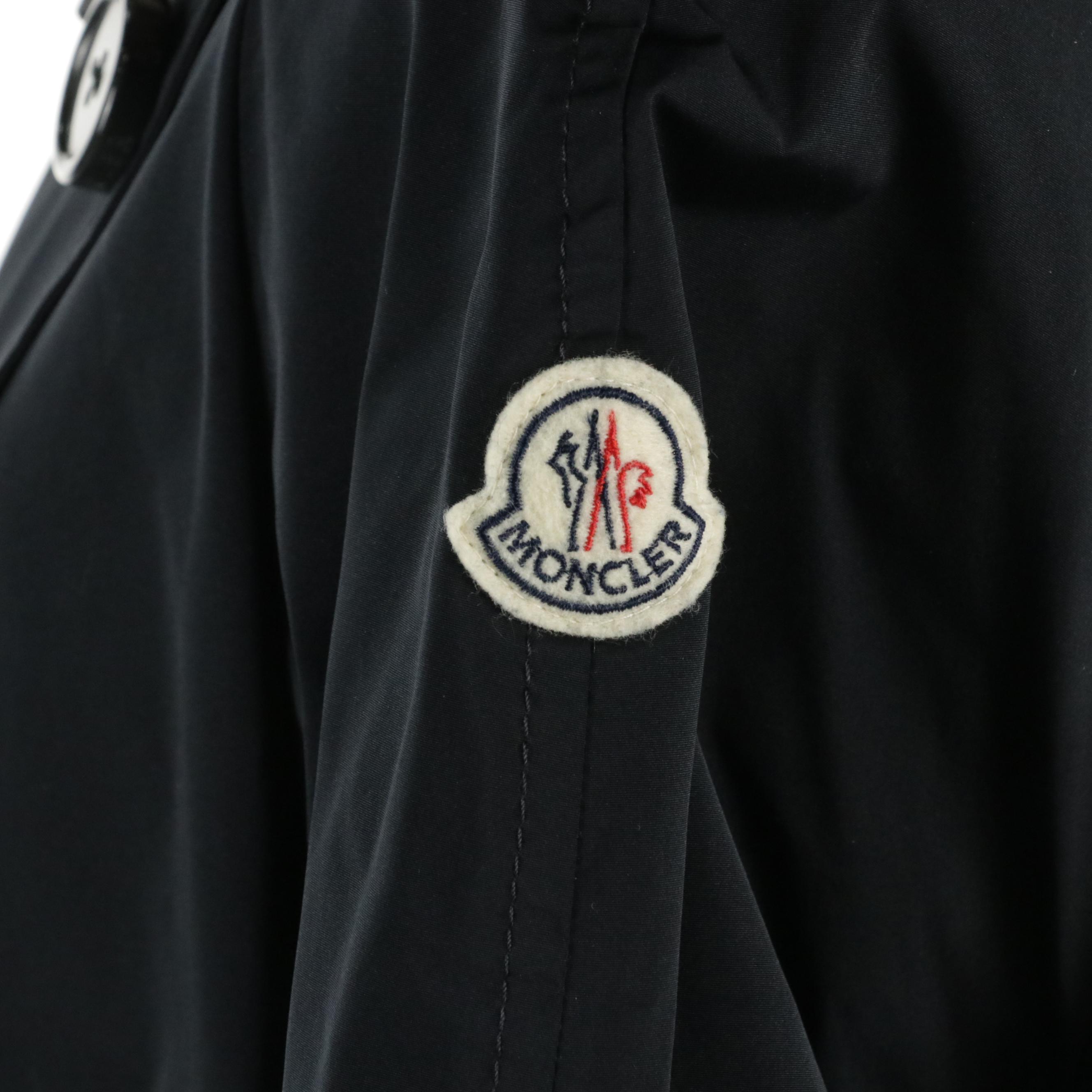 Moncler Navy Blue Single-Breasted Trench Coat
