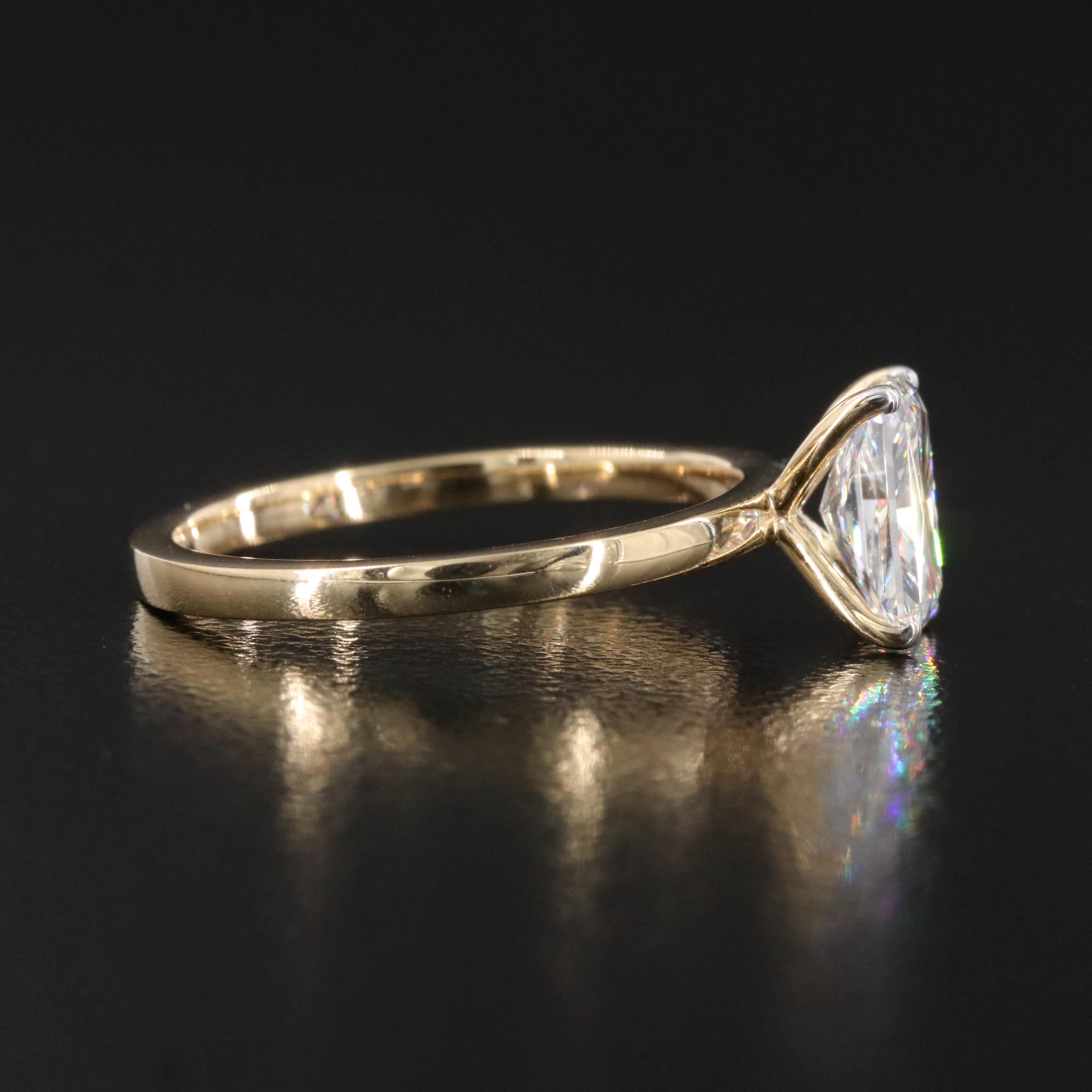 14K 1.01 CT Lab Grown Diamond Solitaire Ring with IGI Report