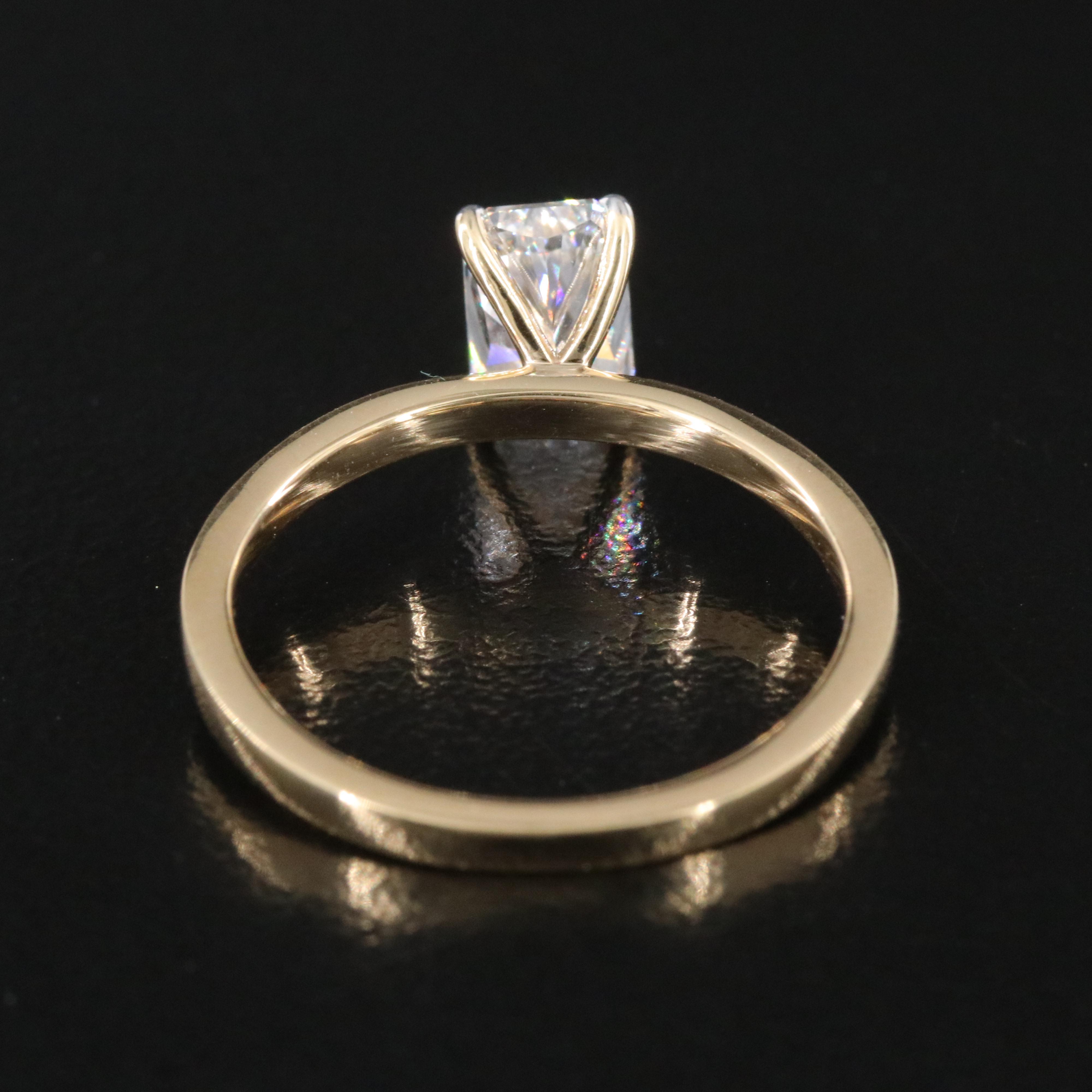 14K 1.01 CT Lab Grown Diamond Solitaire Ring with IGI Report