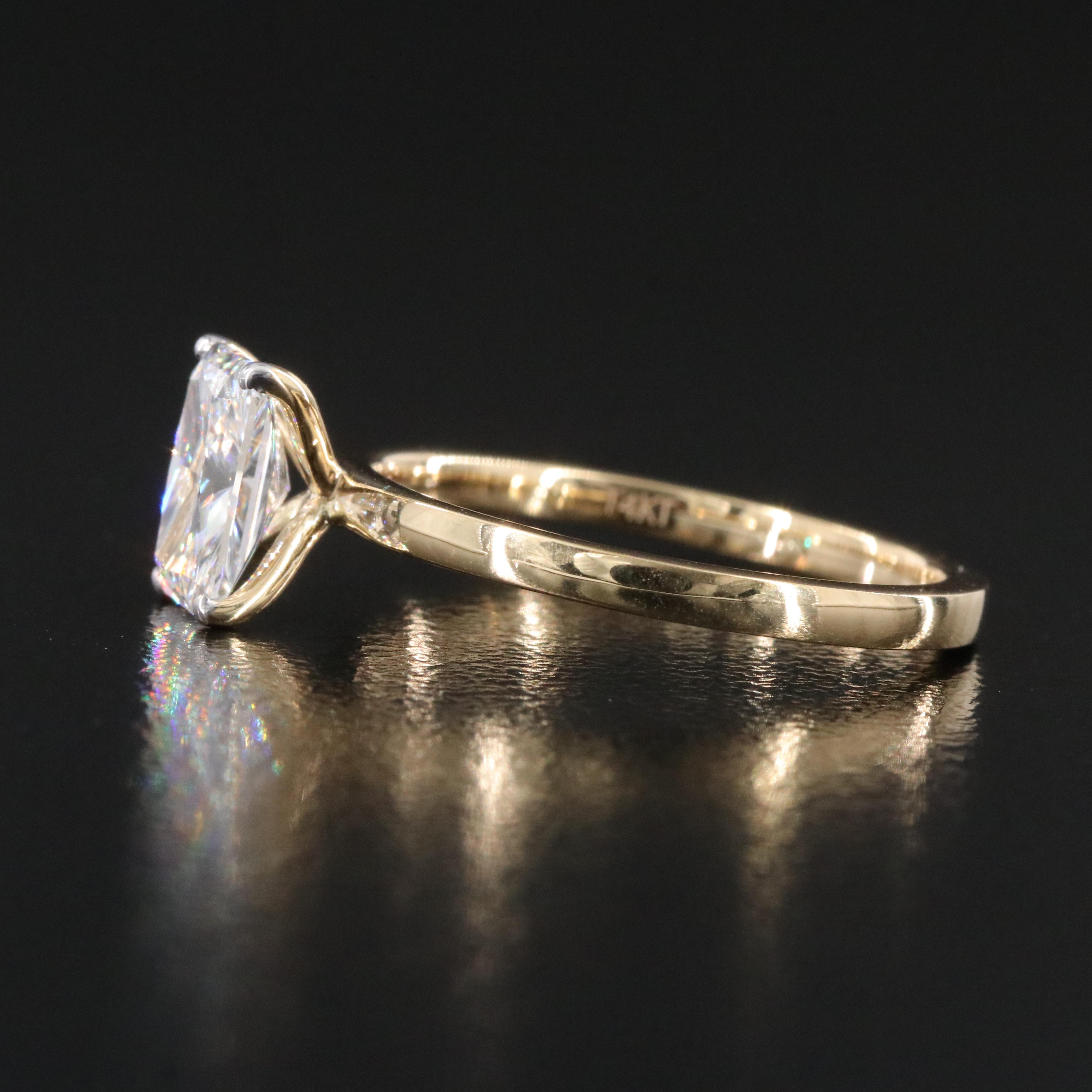 14K 1.01 CT Lab Grown Diamond Solitaire Ring with IGI Report