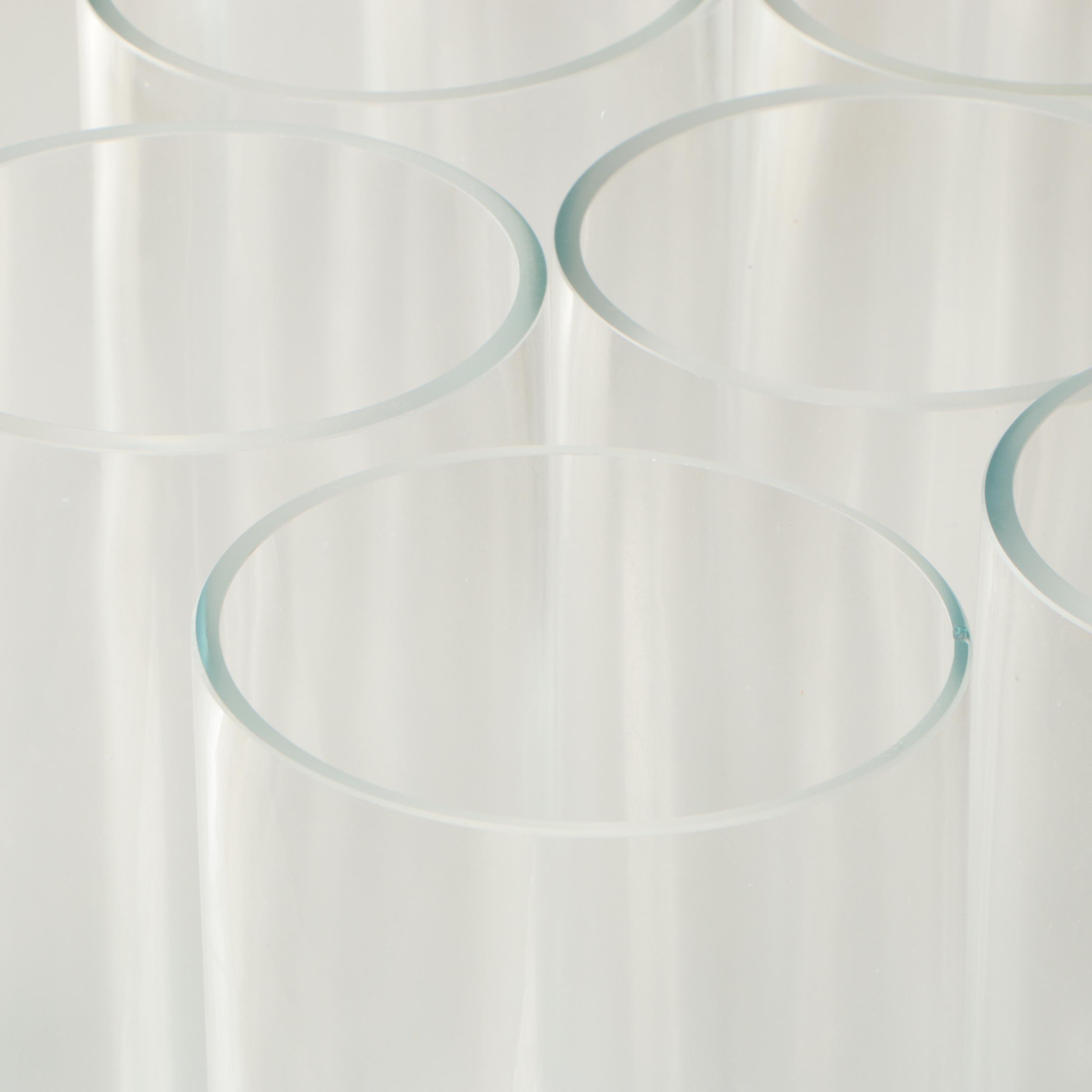 Tall Clear Glass Cylindrical Vases