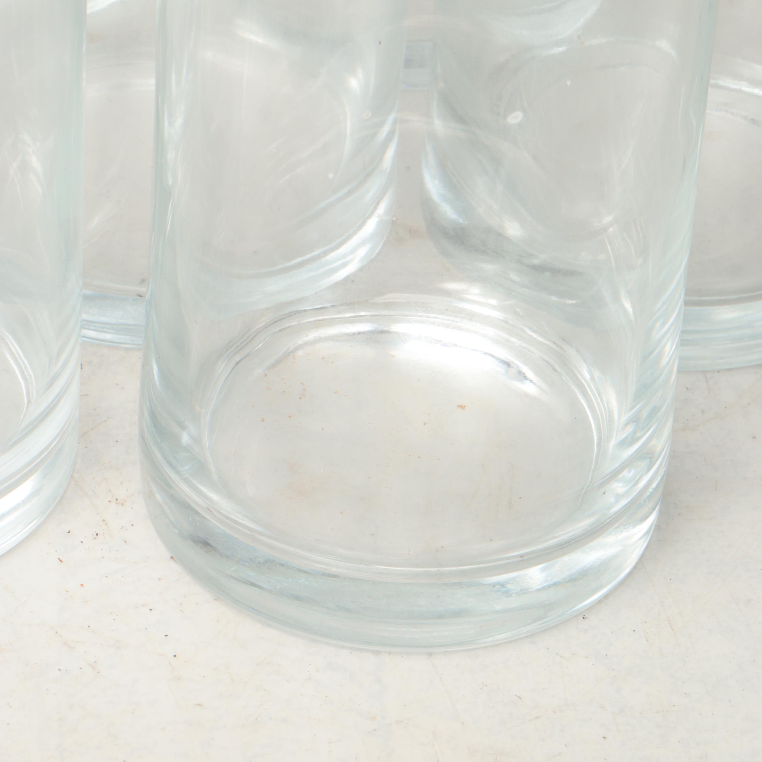 Tall Clear Glass Cylindrical Vases