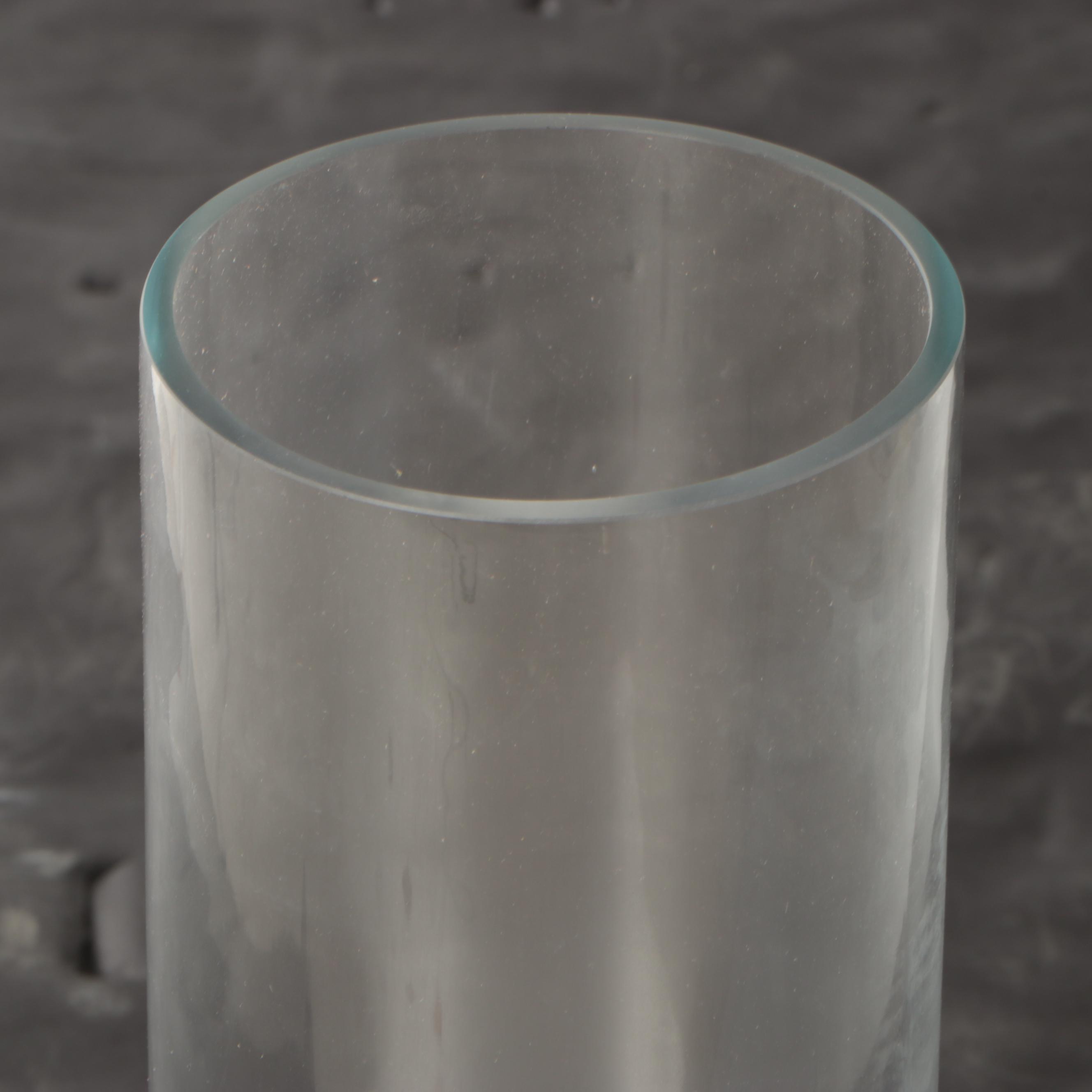 Tall Clear Glass Cylindrical Vases