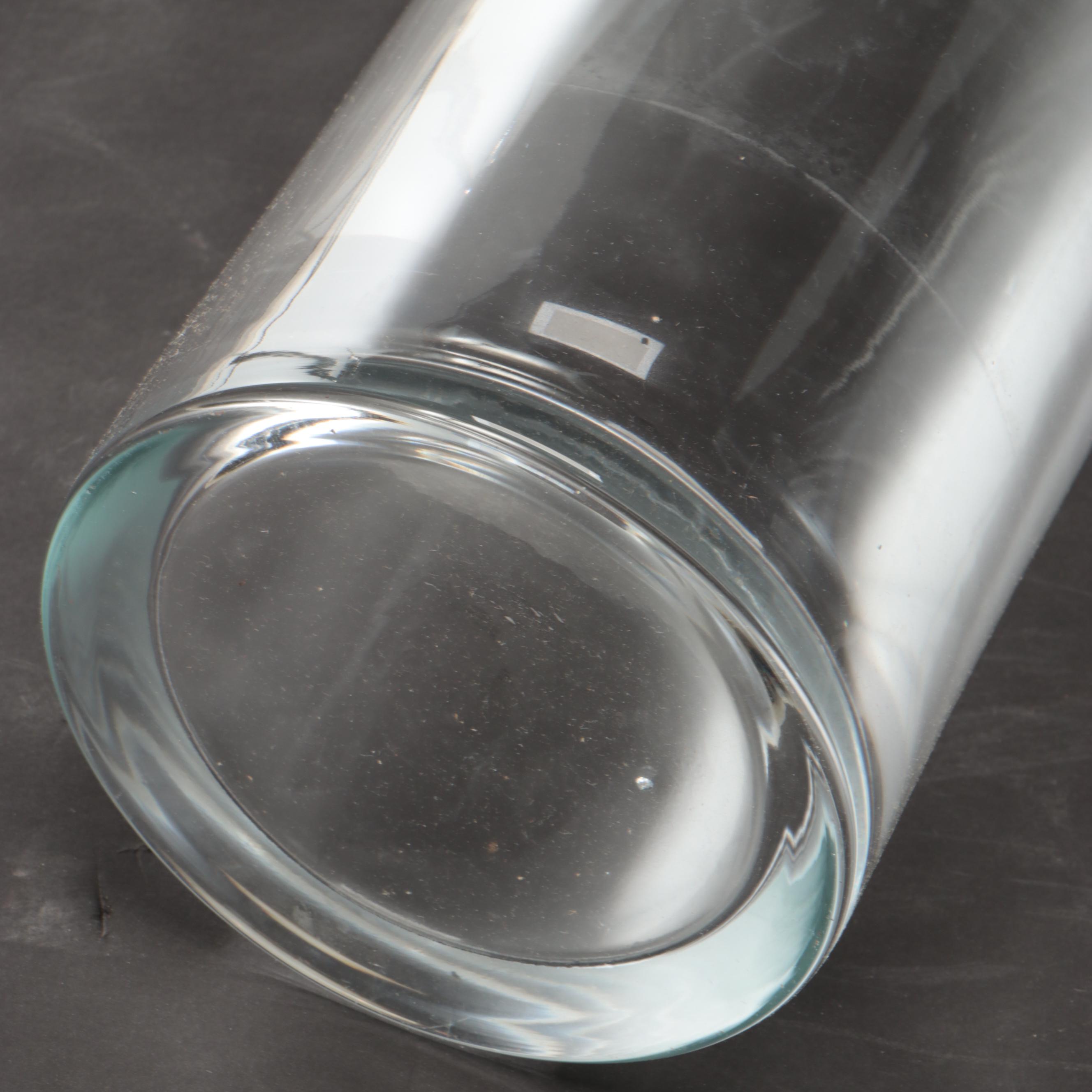 Tall Clear Glass Cylindrical Vases