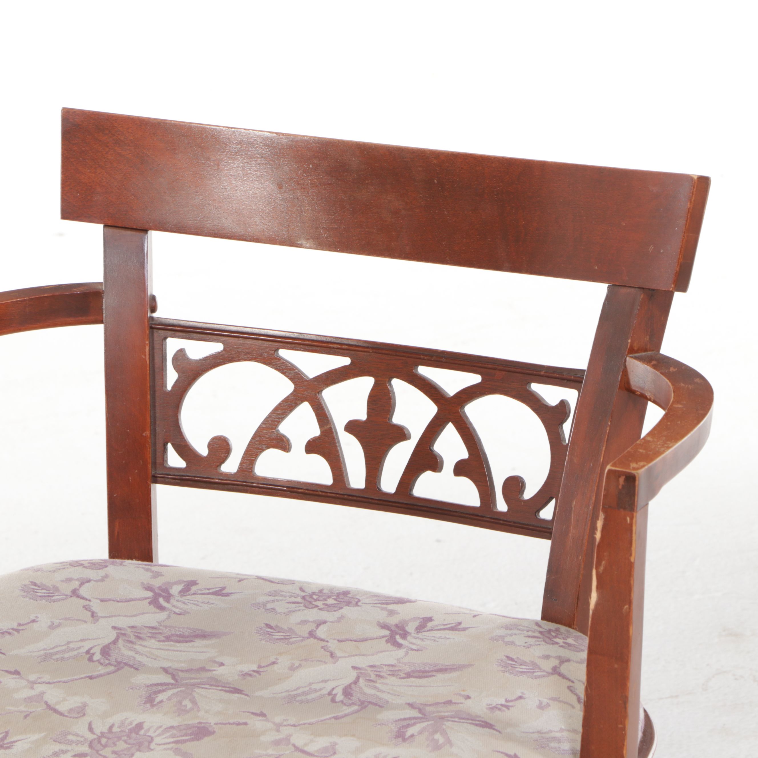 Regency Style Mahogany Fauteuil