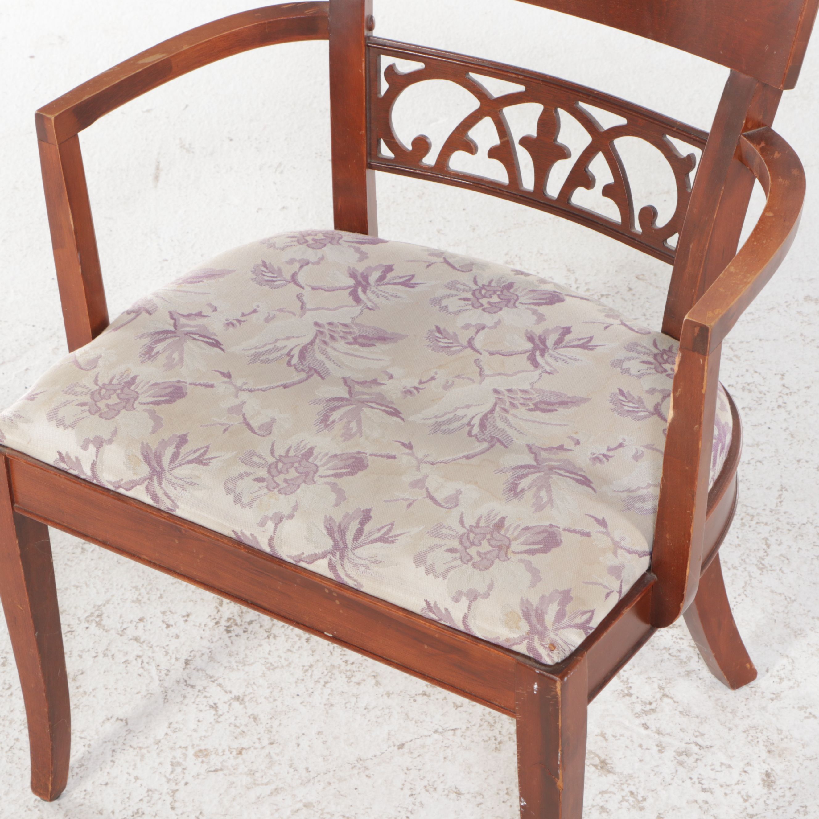 Regency Style Mahogany Fauteuil