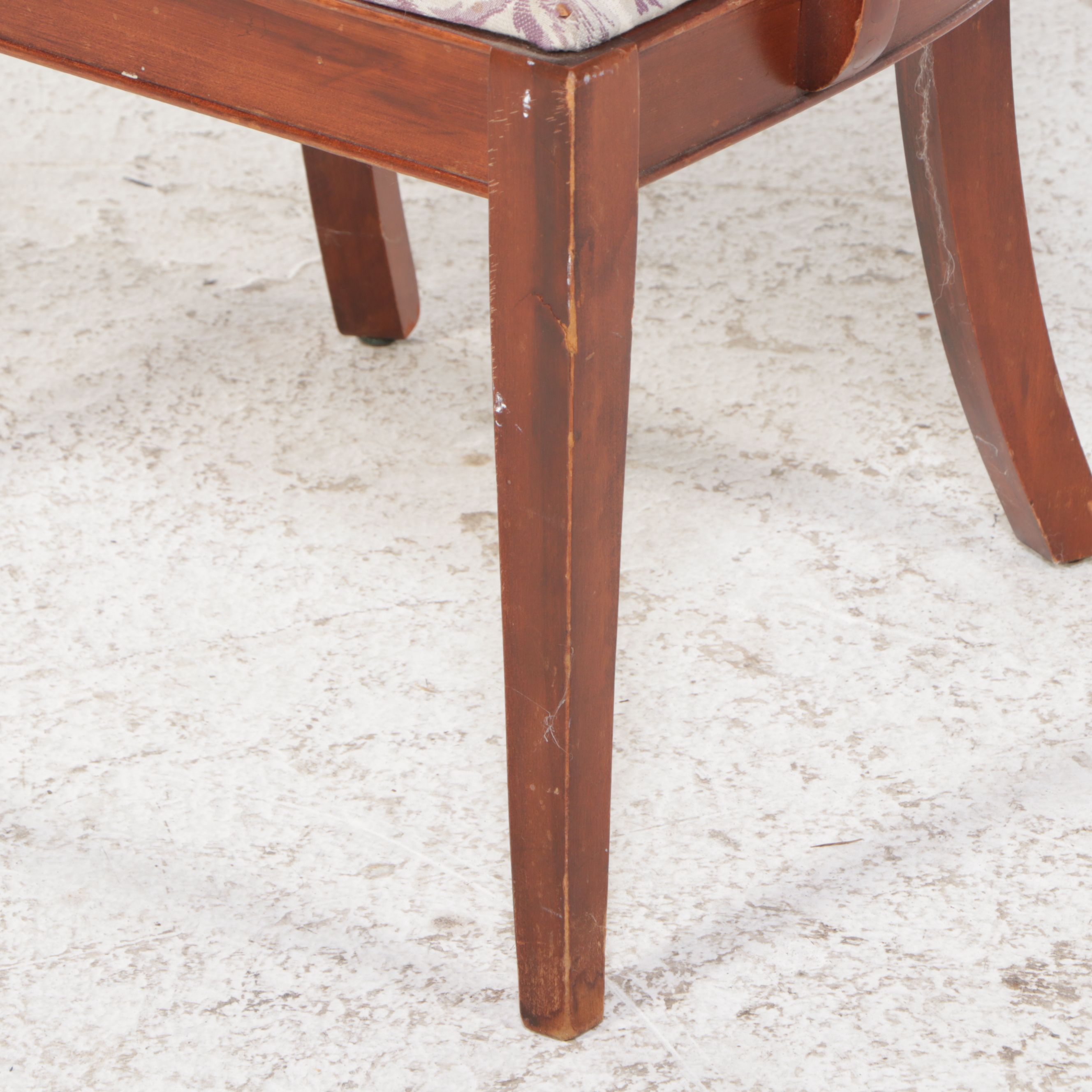 Regency Style Mahogany Fauteuil