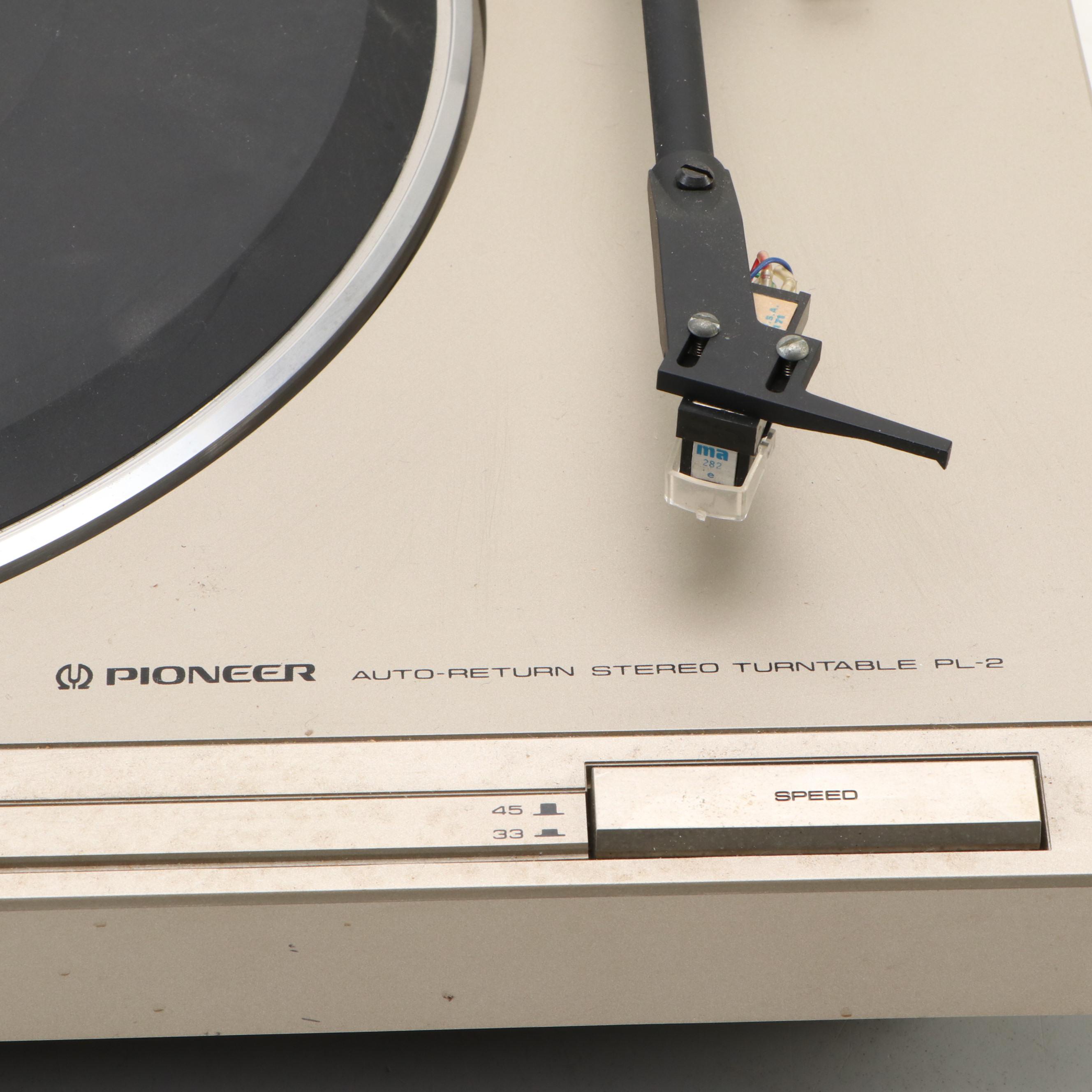 Pioneer PL-2 Auto-Return Stereo and Crosley CR6013A Victory Turntables