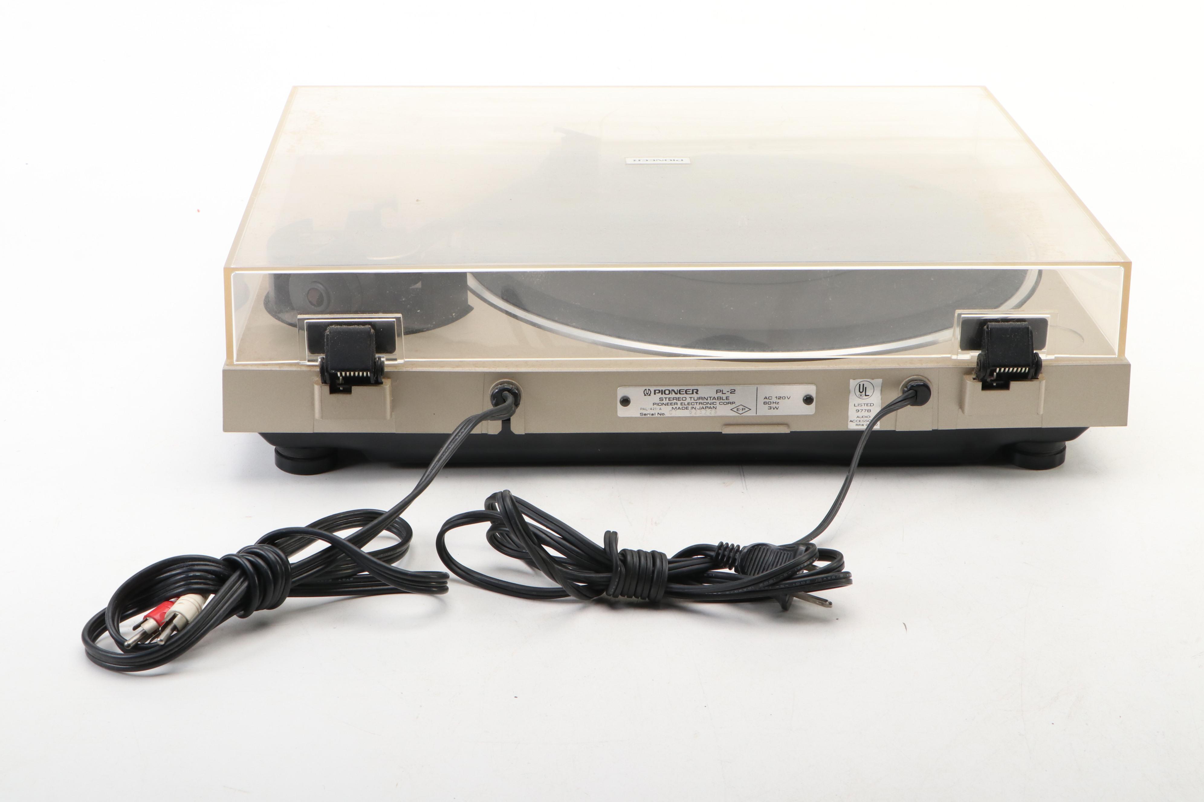 Pioneer PL-2 Auto-Return Stereo and Crosley CR6013A Victory Turntables
