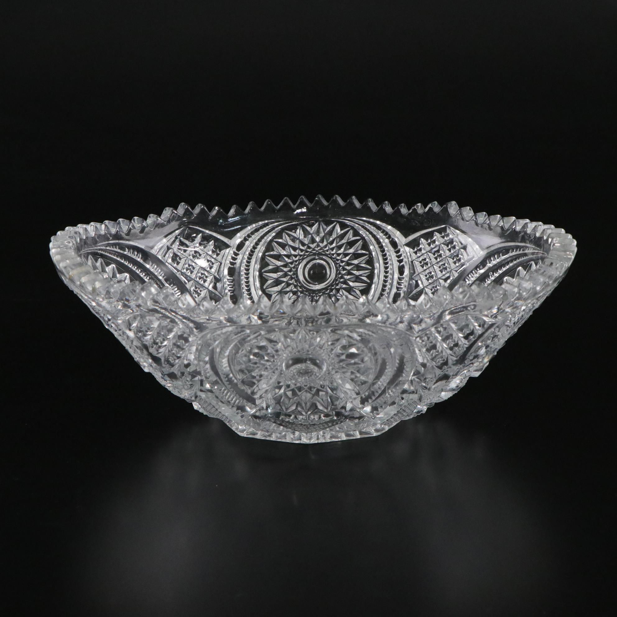 Indiana Glass "Daisy" Pressed Glass Punch Bowl with Tri-Footed and Oval Bowls