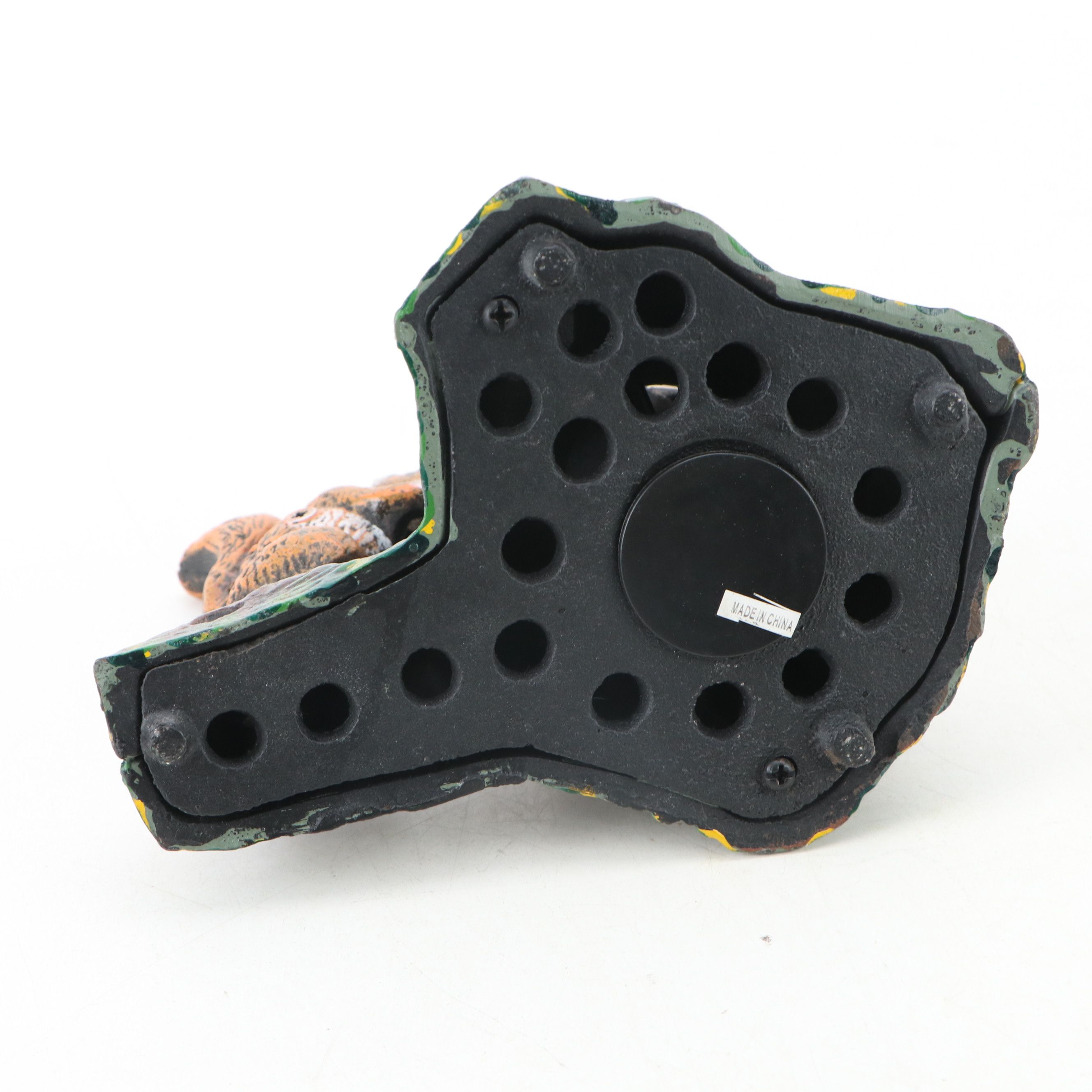 Cast Iron Squirrel and Tree Stump Reproduction Mechanical Coin Bank