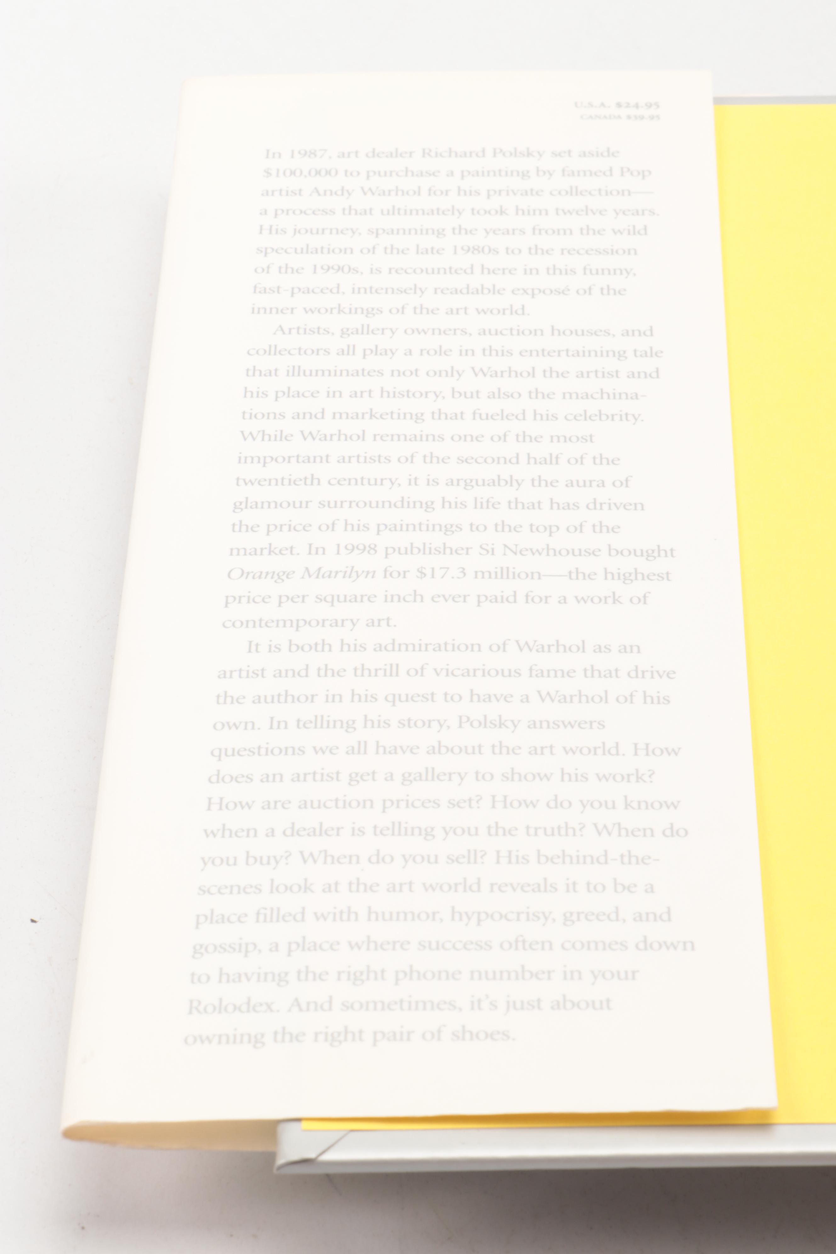 Signed First Printing "I Bought Andy Warhol" by Richard Polsky, 2003