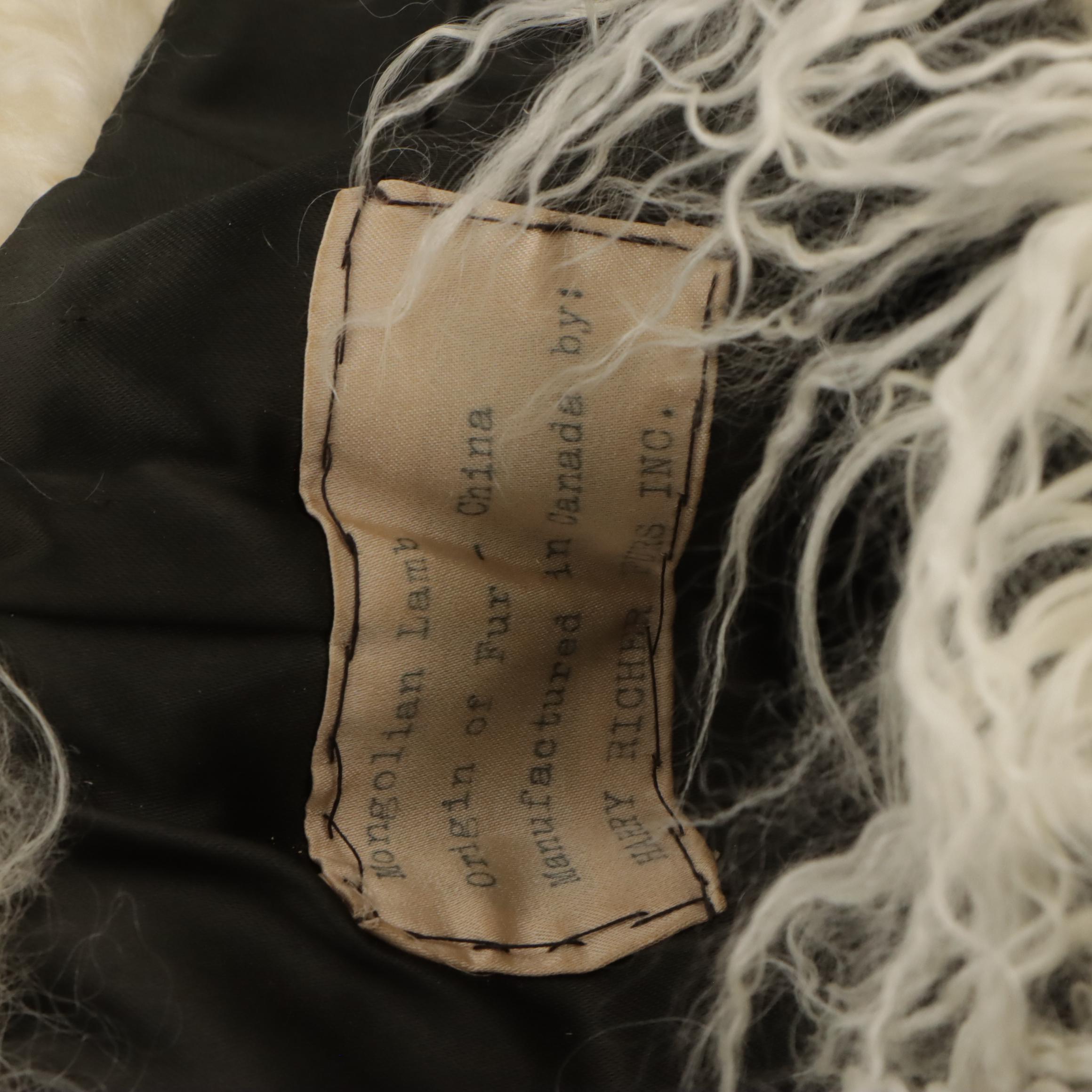 Mongolian Lamb Fur Stroller Coat and Hat by Harry Richer Furs, circa 1970